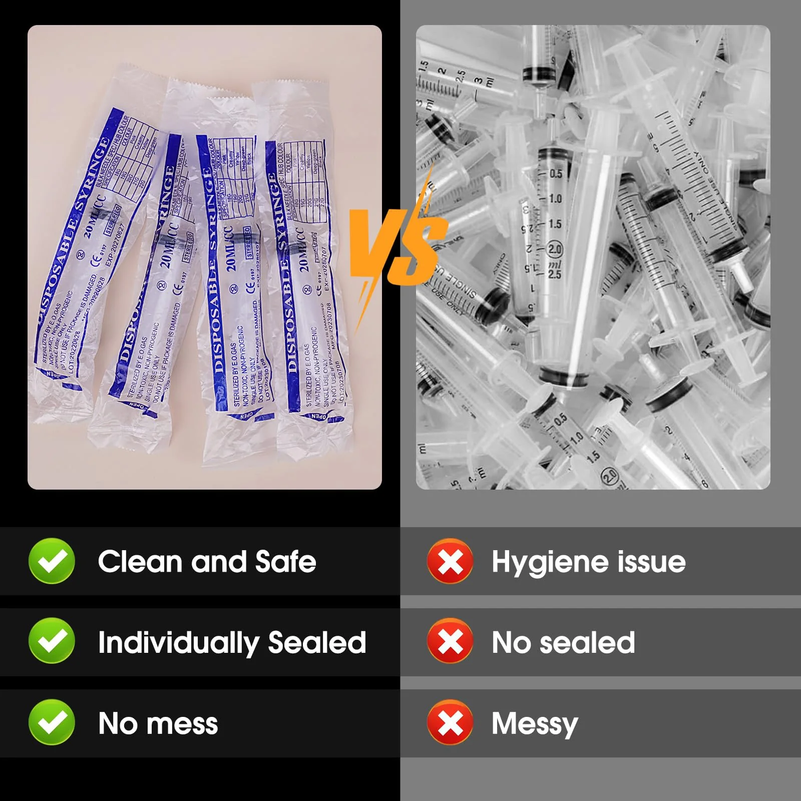 20 x 20 ml syringes, sterile syringes with lid, plastic syringe for oil, brake fluid, reusable plastic syringe for small pet feeding, engine oil or brake fluid 20 Stück 20 ml. - Image 4