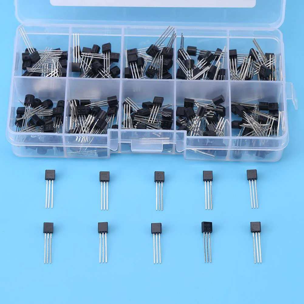 200 Pieces TO-92 Silicon NPN PNP Power Transistor Assortment Kit Set with Plastic Storage Box 10 Values (BC327 BC337 BC517 BC547 BC548 BC549 BC550 BC556 BC557 BC558) - Image 6
