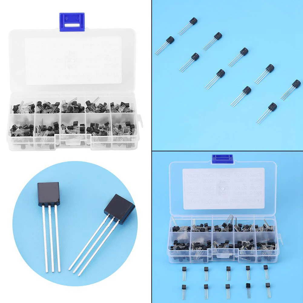 200 Pieces TO-92 Silicon NPN PNP Power Transistor Assortment Kit Set with Plastic Storage Box 10 Values (BC327 BC337 BC517 BC547 BC548 BC549 BC550 BC556 BC557 BC558) - Image 8