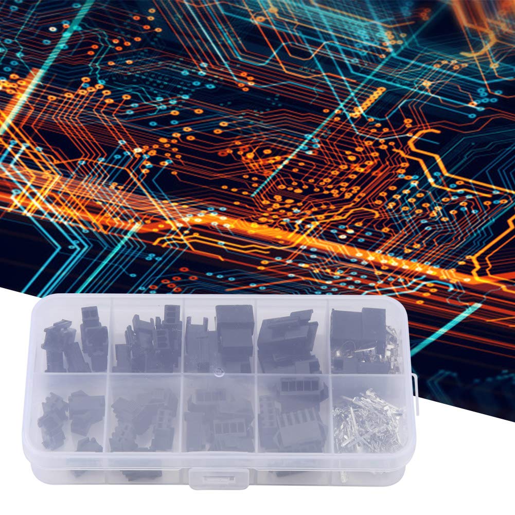 200pcs Sm Connectors, JST-SM Connector Kit Molex Pin Connectors 2.54 2/3/4/5-Pin Male Female Wire Bridge Pin Header Housing Set, black - Image 3