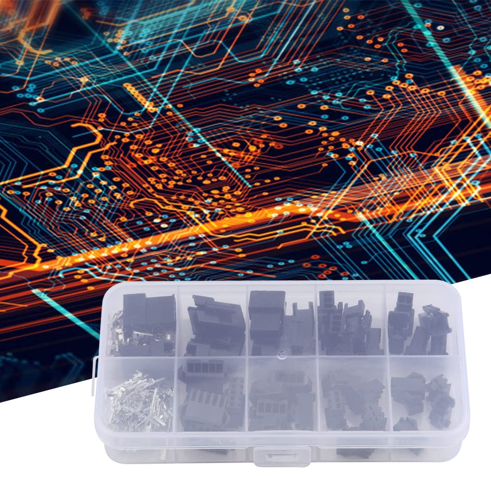 200pcs Sm Connectors, JST-SM Connector Kit Molex Pin Connectors 2.54 2/3/4/5-Pin Male Female Wire Bridge Pin Header Housing Set, black - Image 5