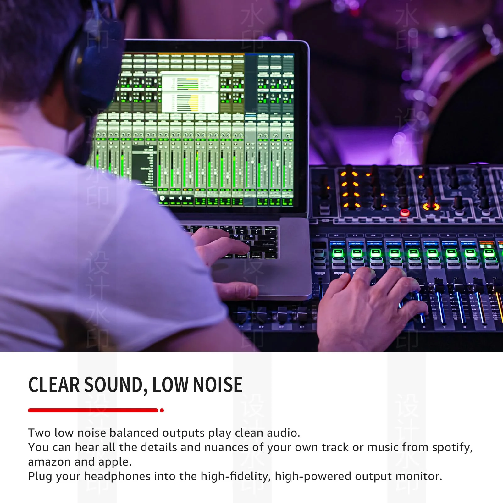2023 La Ponva USB Audio Interface for Pc and Mac, 24Bit/192kHz High-Fidelity for Professional Recording, Podcasting, Streaming, with XLR/48V Phantom Power for MIC, Ultra-low Latency for Studio - Image 6