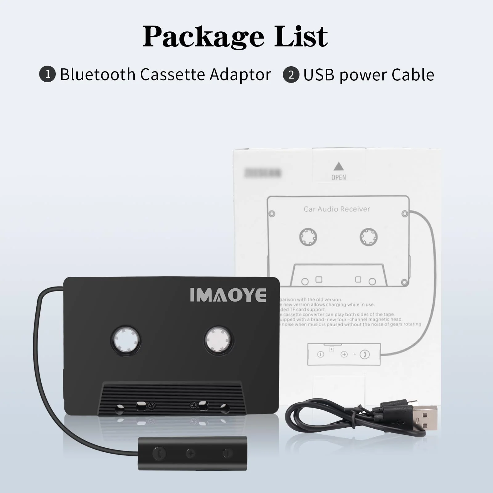 2024 New Bluetooth 5.1 Car Audio Stereo Cassette Vehicle Tape Converter Cassette Work While Charging Support TF Card（Four-Channels） - Image 7