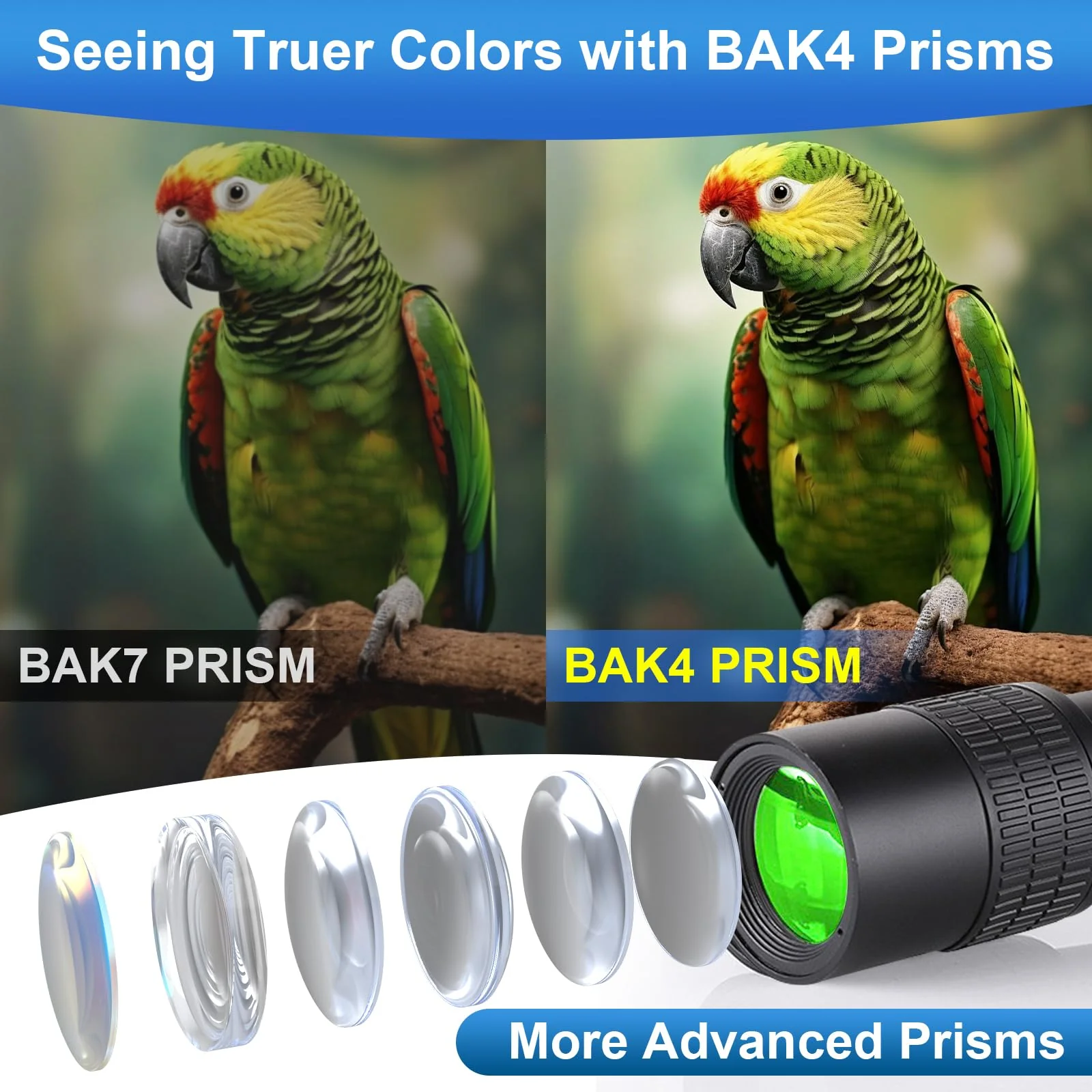 2024 New Upgraded 10-300x40 Monoculars for Adults High Powered – Zoom Monocular Telescope with BAK4 & FMC Lens for Concerts, Birdwatching, Stargazing (Smartphone Adapter &Tripod NOT Include) Black - Image 3