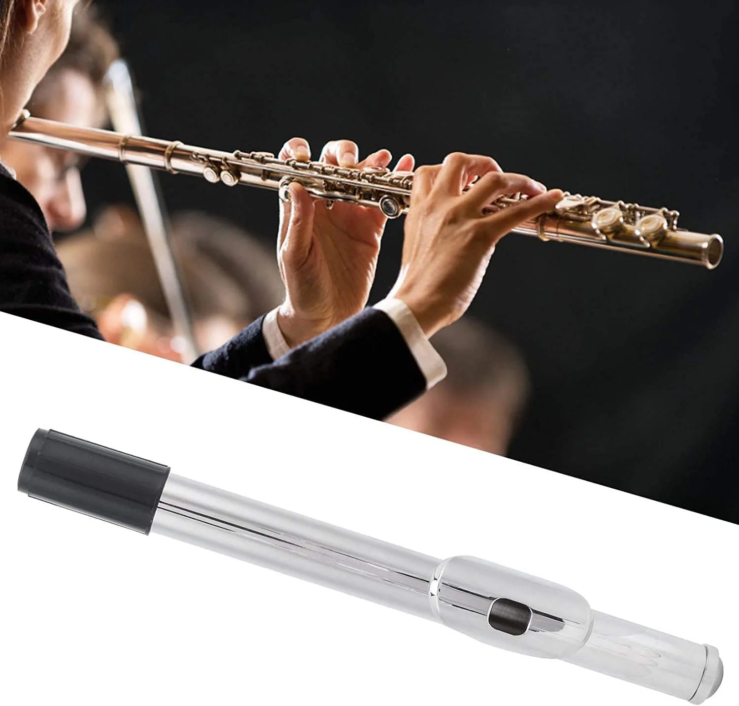 20mm Flute Head Joint Mouthpiece Straight Headjoint Instrument Accessories Flutes Repair Parts Silvering Mouthpiece - Image 5