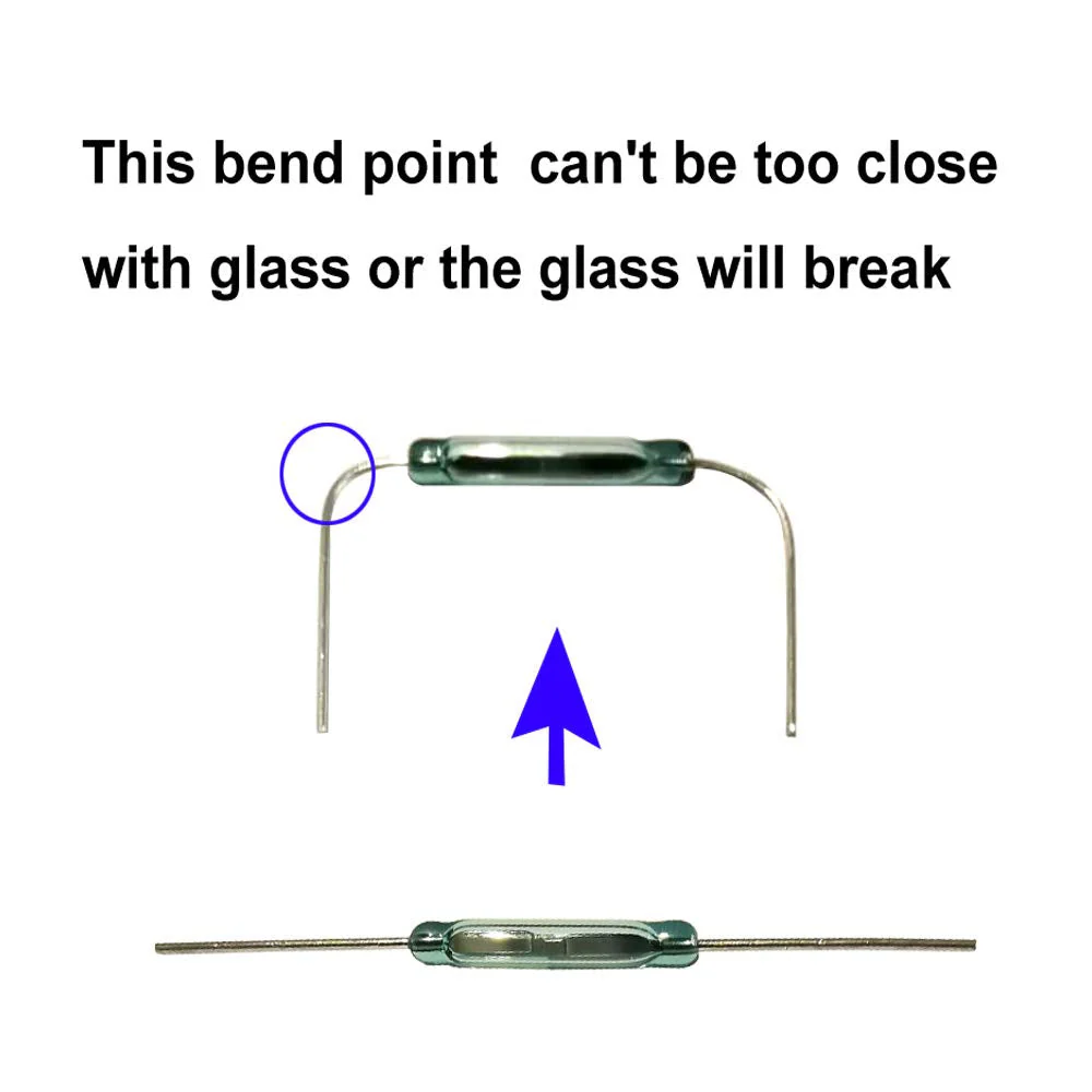 20pcs Glass Reed Switch Reed Contact Normally Open (N/O) Magnetic Induction Switch (2mm×14mm) with 20pcs Multi-Use Magnetic Sheet Transparent-E383 - Image 3