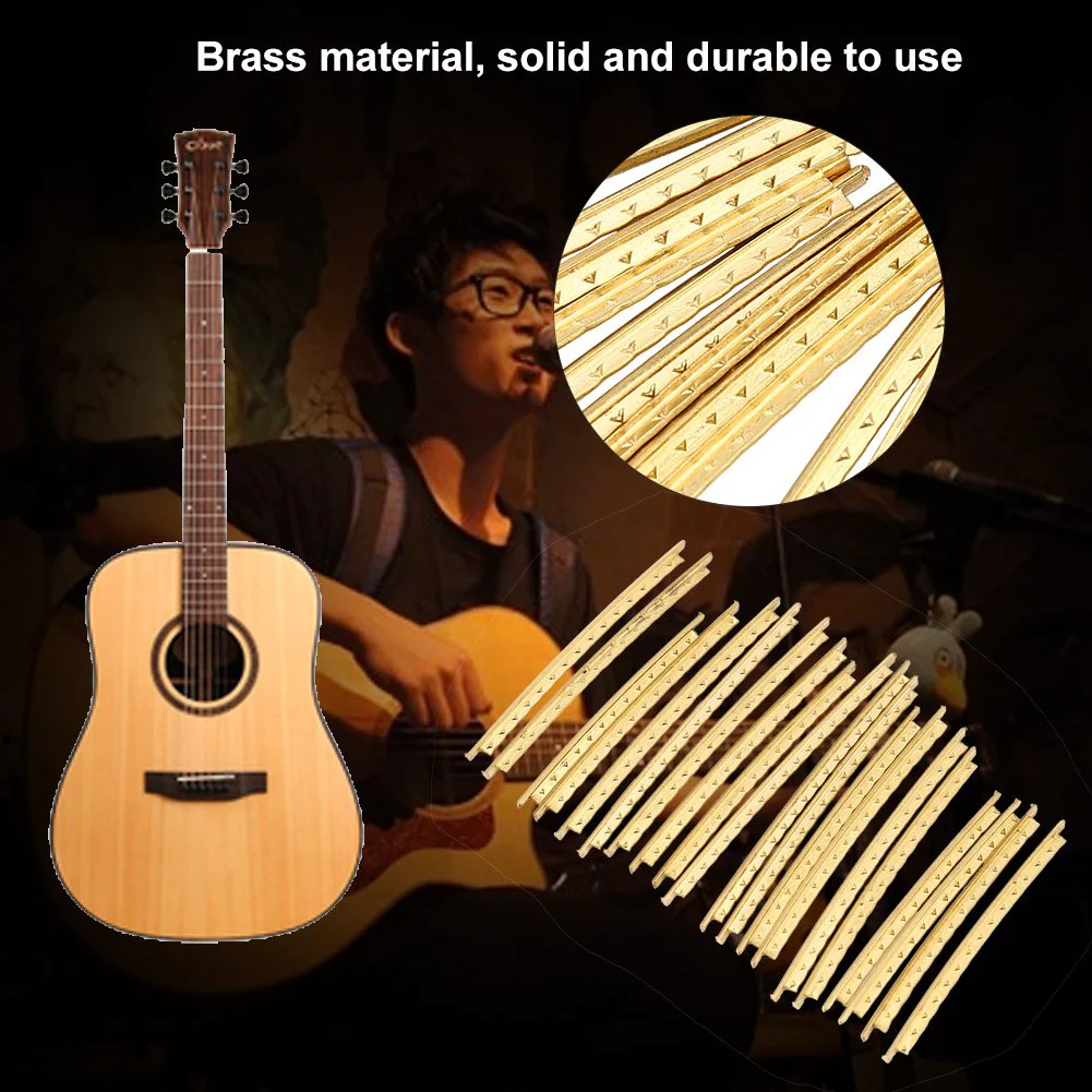 20Pcs Guitar Frets 2.0mm Brass Frets Wire for Folk Acoustic Electric Guitar Fret Wire Replacement - Image 2