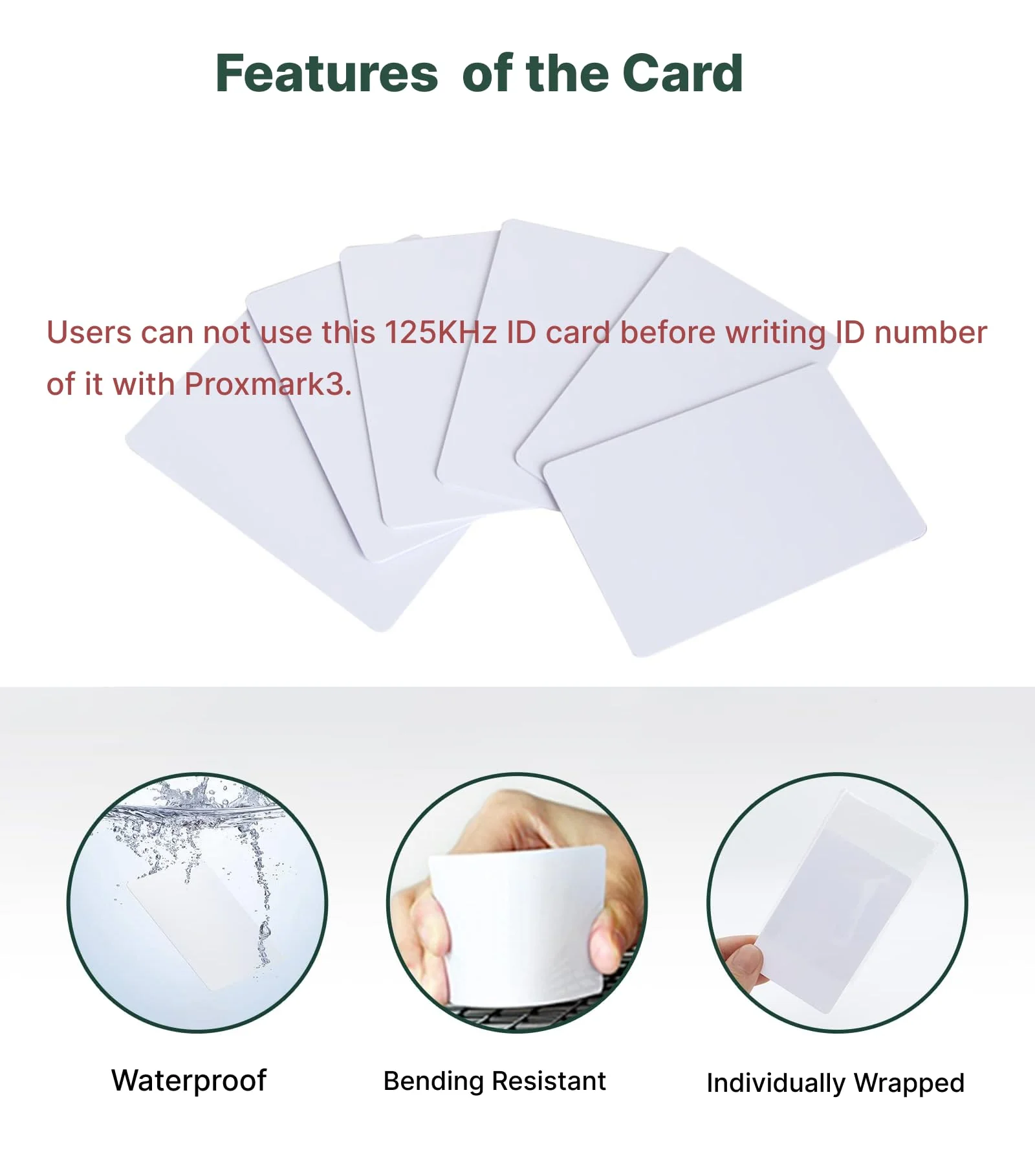20pcs RFID ID Card 125KHz Rewritable Atmel T5577 Chip Hotel Key Access Control Time Attendance System - Image 2