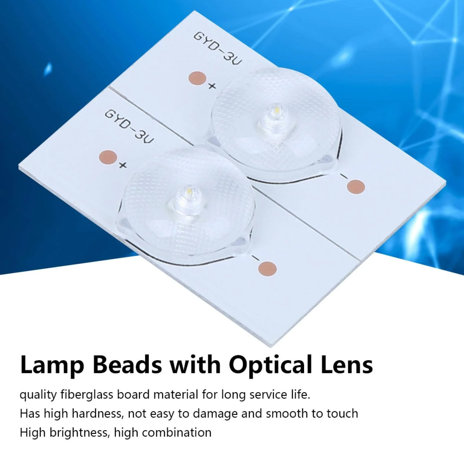 20pcs SMD Lamp Beads, Universal 3V SMD LED, Optical Lens Filter with High Hardness, Repair and Replacement Parts for LED Strips and TV Strips (White) - Image 3