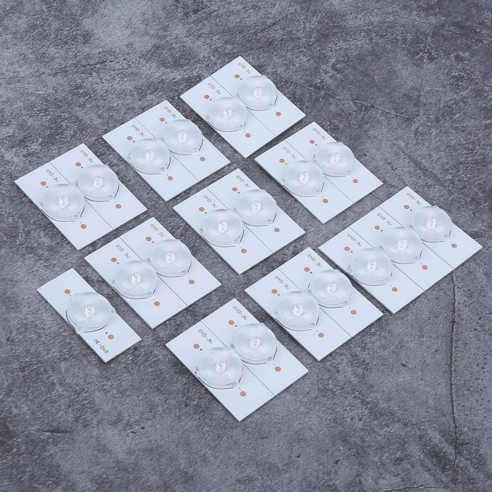 20pcs SMD Lamp Beads, Universal 3V SMD LED, Optical Lens Filter with High Hardness, Repair and Replacement Parts for LED Strips and TV Strips (White) - Image 6