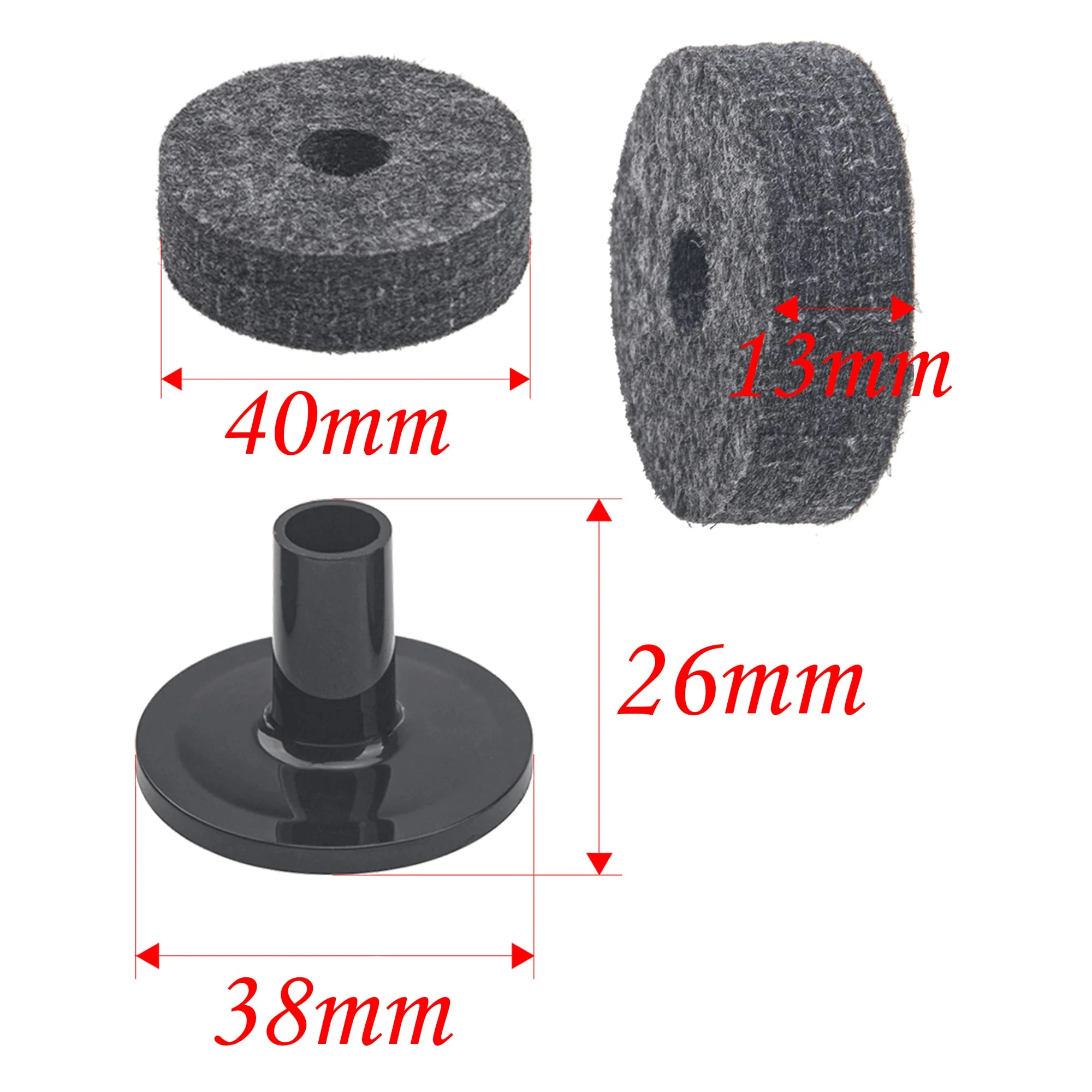 20Pcs Yootones Cymbal Stand Felt Washer & Plastic Drum Cymbal Stand Sleeves Drum Accessories - Image 6