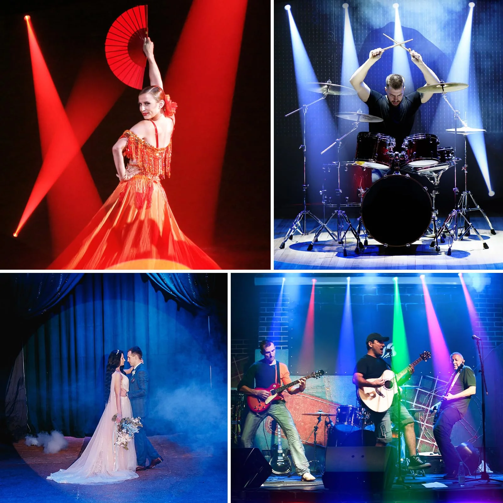20W Pinspot Light with Remote,RGBWYP+Cyan LED Beam Spot Lights,Ultra Bright Mirror Disco Ball Spotlight Stage Light for DJ Disco Party Bar Club Show Wedding Children's Theater Black 1 Pack - Image 7