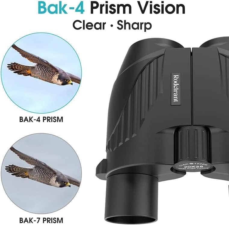 20X25 Compact Binoculars for Adults,Large Eyepiece Waterproof Binocular,Easy Focus Small Binoculars for Bird Watching,Hiking and Concert, Black - Image 2
