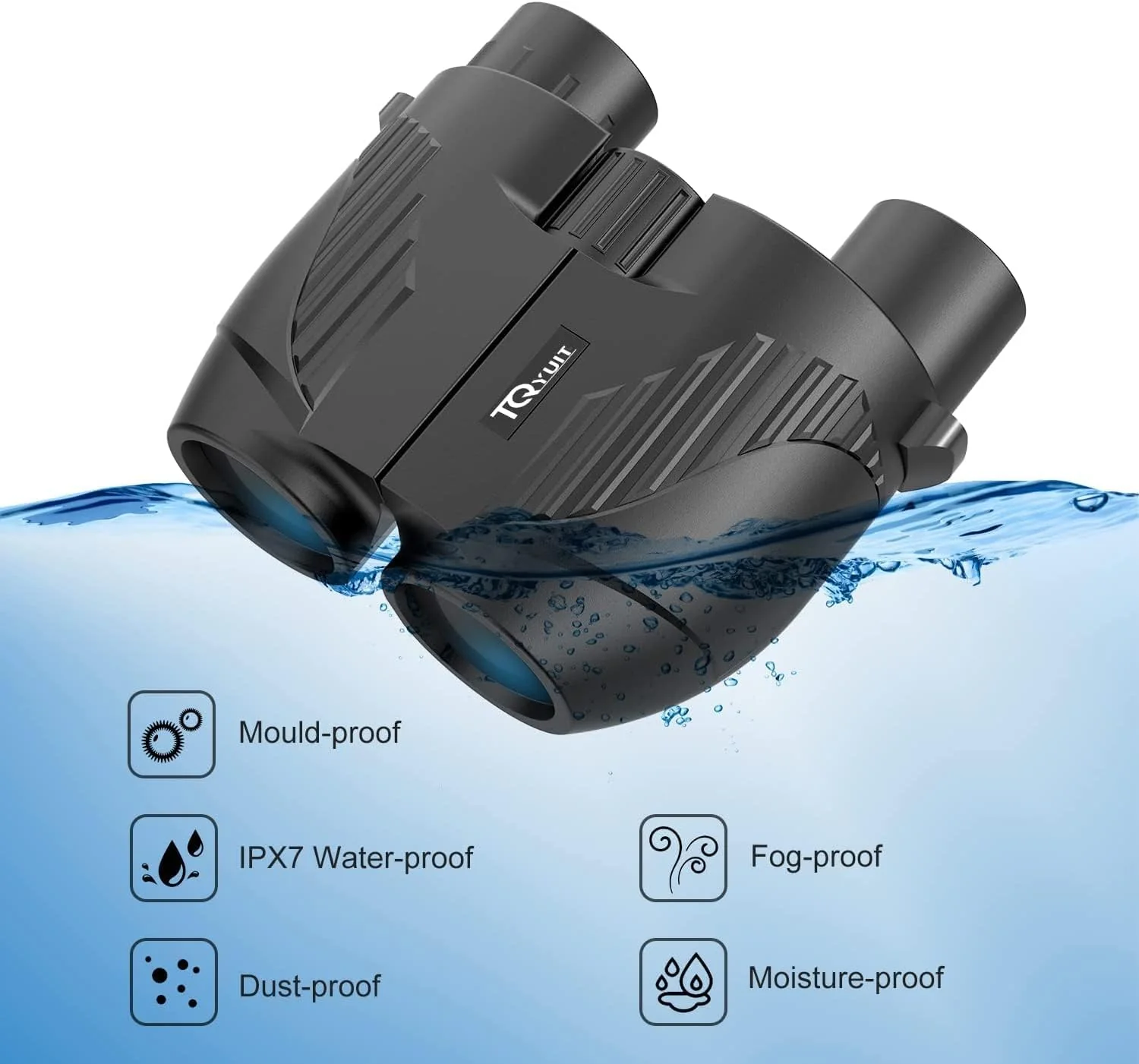 20X25 Compact Binoculars for Adults,Large Eyepiece Waterproof Binocular,Easy Focus Small Binoculars for Bird Watching,Hiking and Concert, Black - Image 6