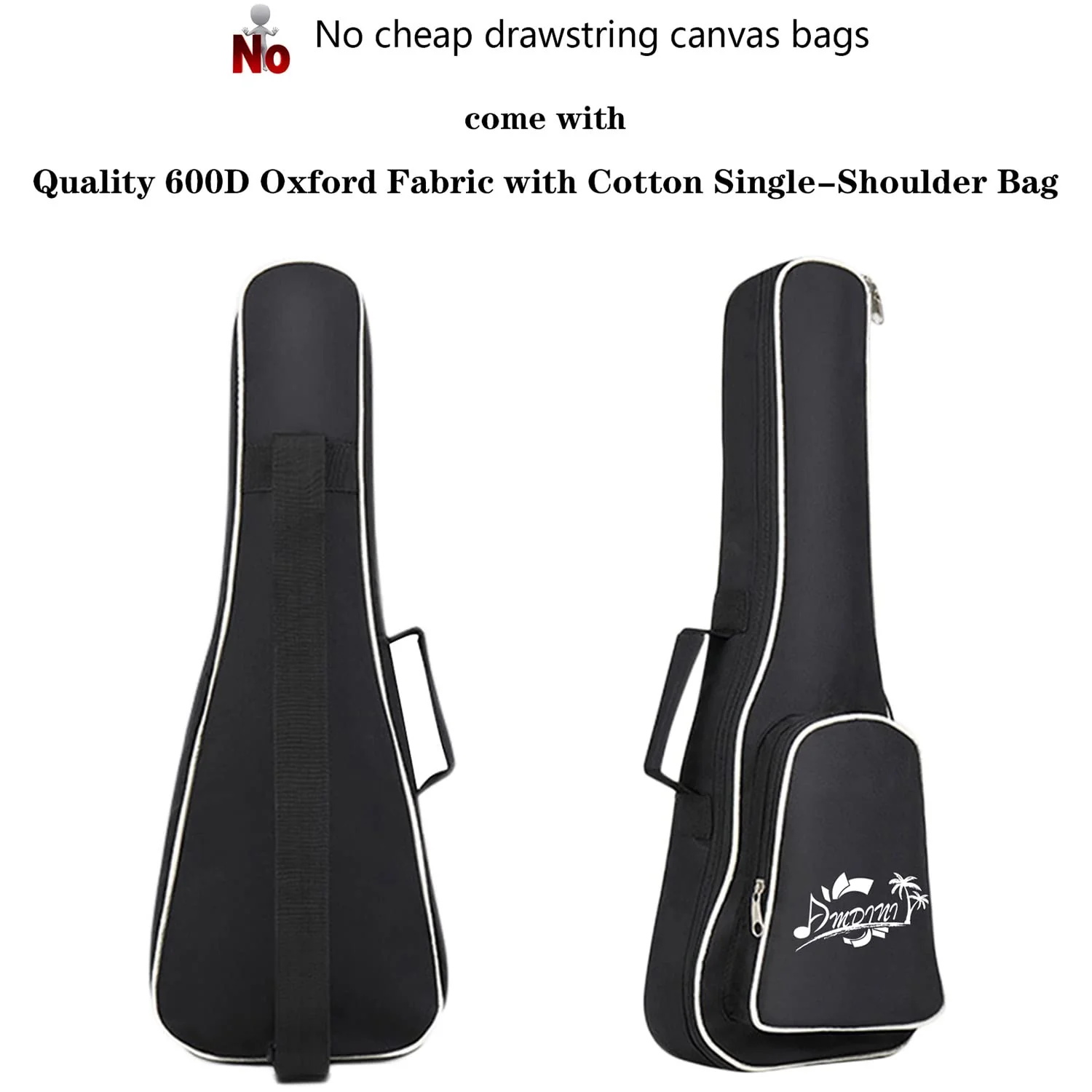 21 inch Soprano Ukulele Basswood Acoustic Mini Guitar for Beginner Starter with Case Strap Tuner Picks Strings Primary Tutorial Black - Image 9