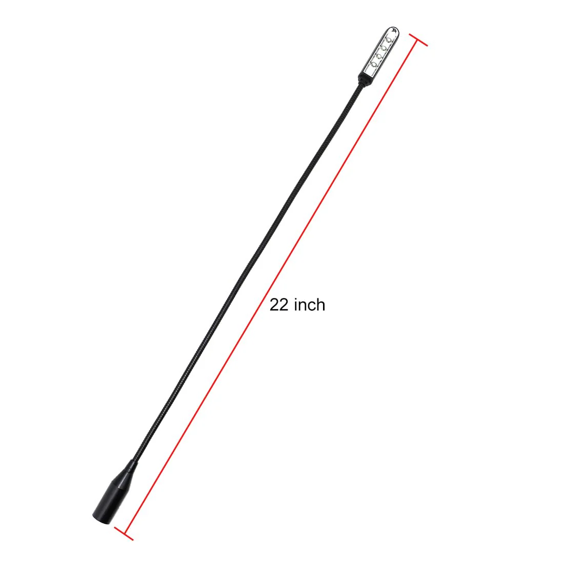 22 inch LED Mixer gooseneck lamp for Light Control Equipment,DJ Mixer gooseneck Light for Yamaha BEHRINGER, Flexible gooseneck,XLR 4 Pin Port (Straight Plug) 22 Inch Straight Plug Light - Image 2