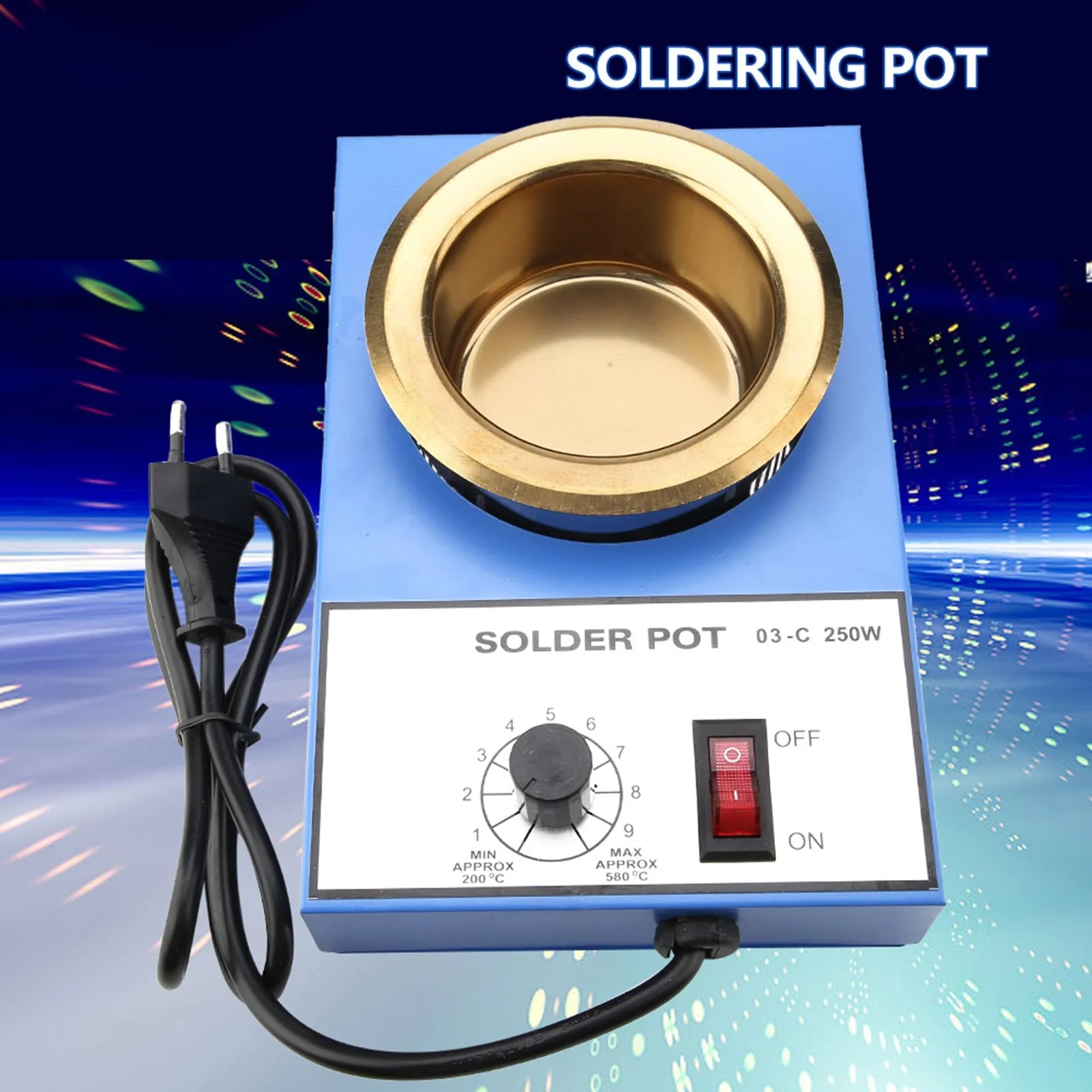 220 V Soldering Pot Stability Heating Desoldering Bath for Casting Melting Melting Refining (EU Plug) (250 W) 250W - Image 8