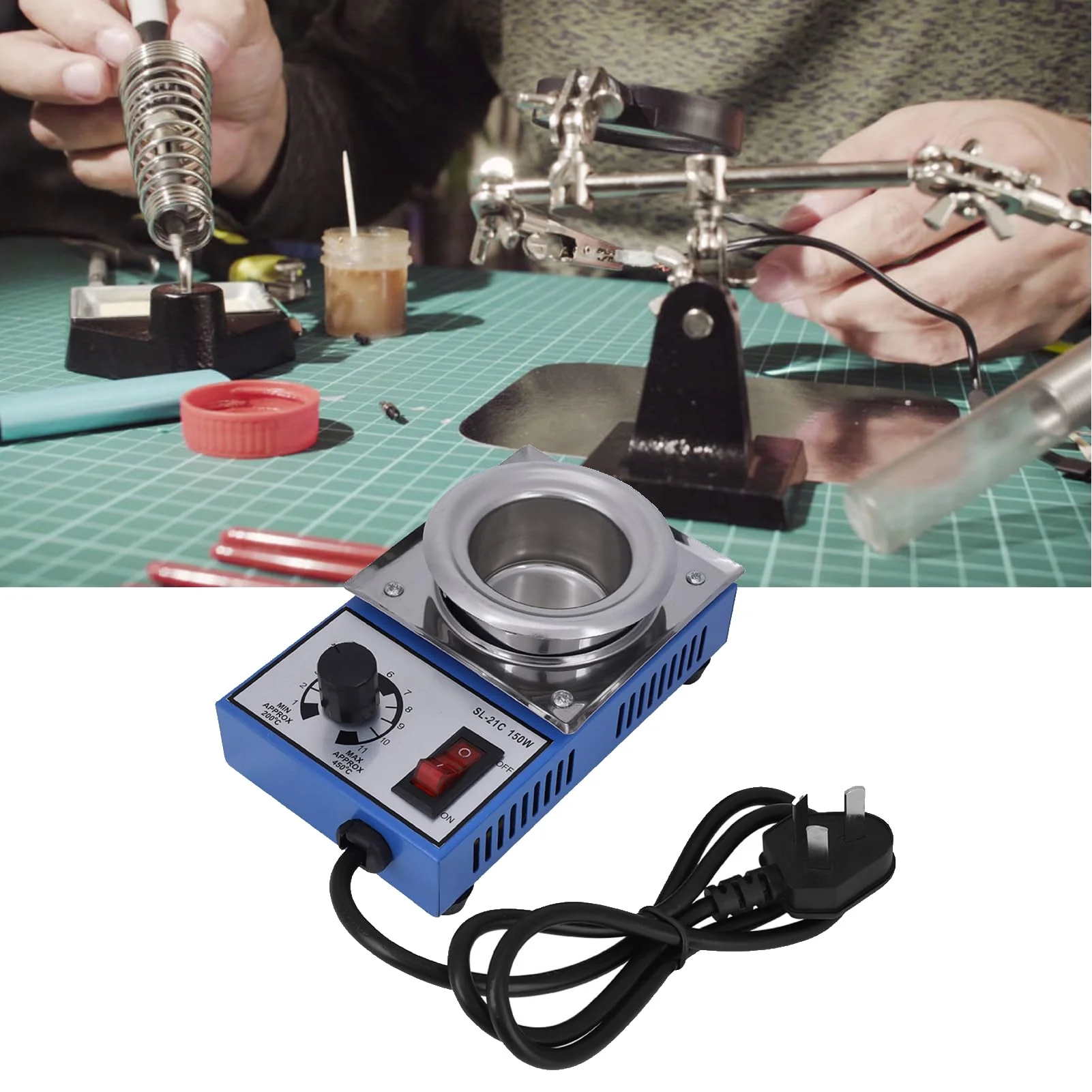 220V 150W Soldering Pot Soldering Soldering Pot Saldatore A Stagno Desoldering Bath 50mm St-21C 450 Degree Max - Image 2