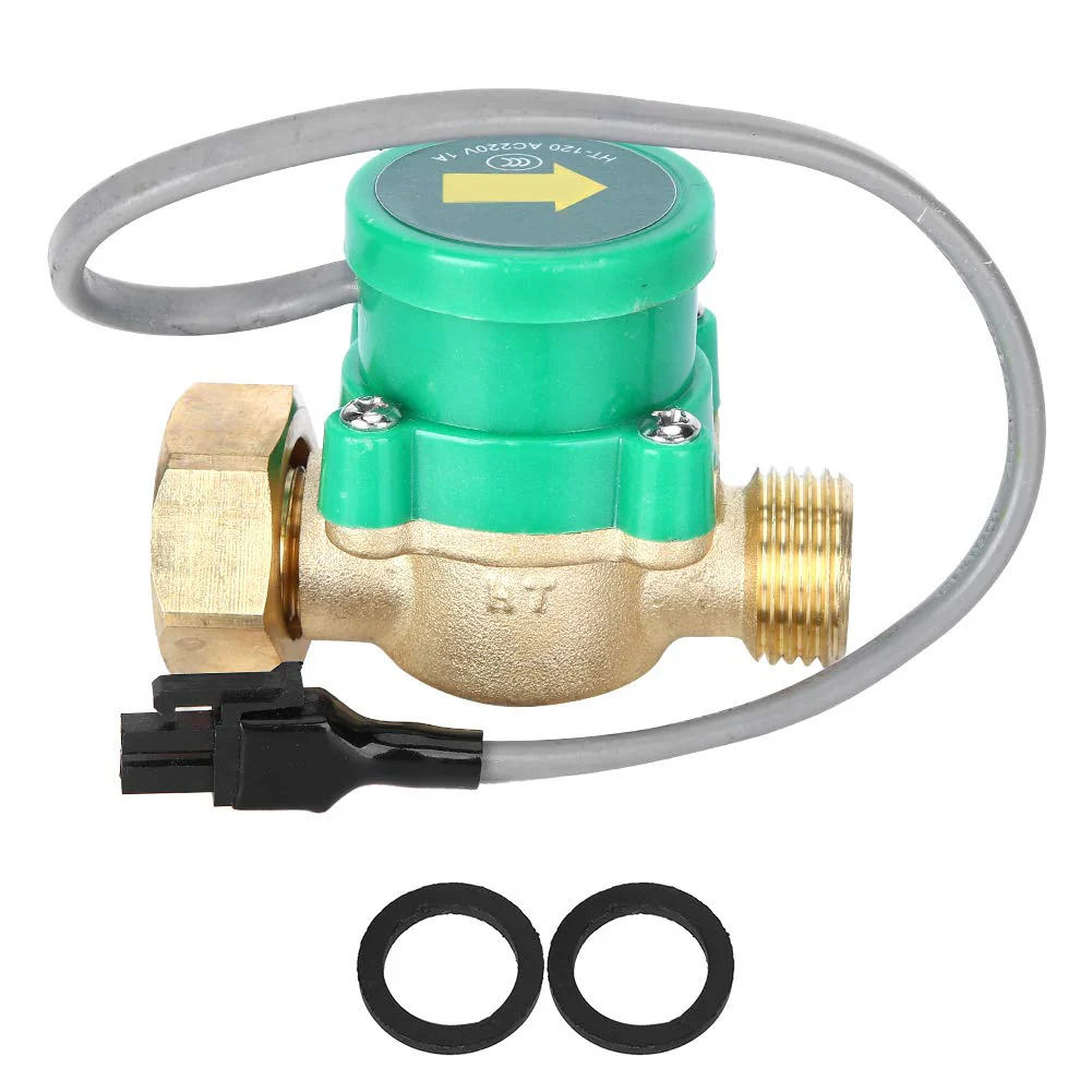 220V Water Pump Flow Sensor Booster Pump Switch Brass Pipeline Switch Electronic Pressure Automatic Control Tap - Image 5