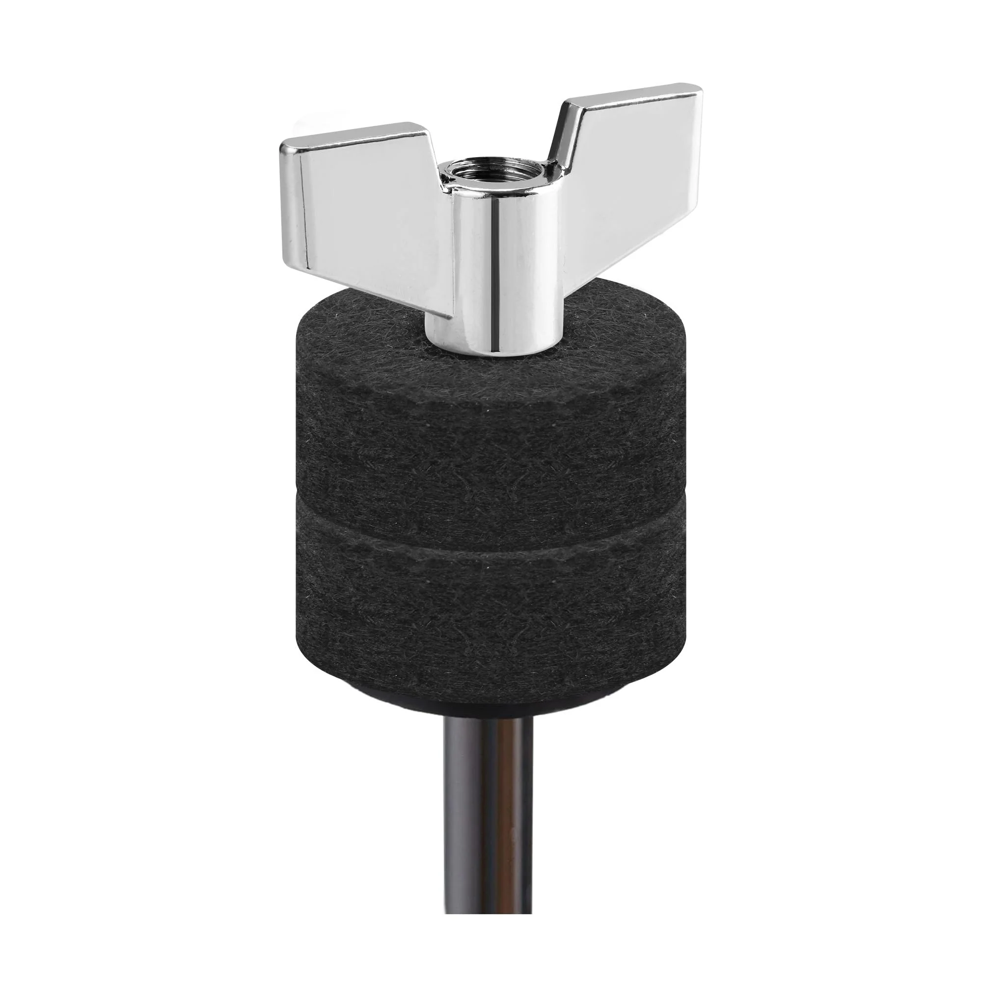23 Pieces Cymbal Replacement Accessories, Includes Cymbal Stand Felts, Drum Cymbal Felt Pads, Wing Nuts, Washers, Cymbal Sleeves and Drum Key - Black - Image 2