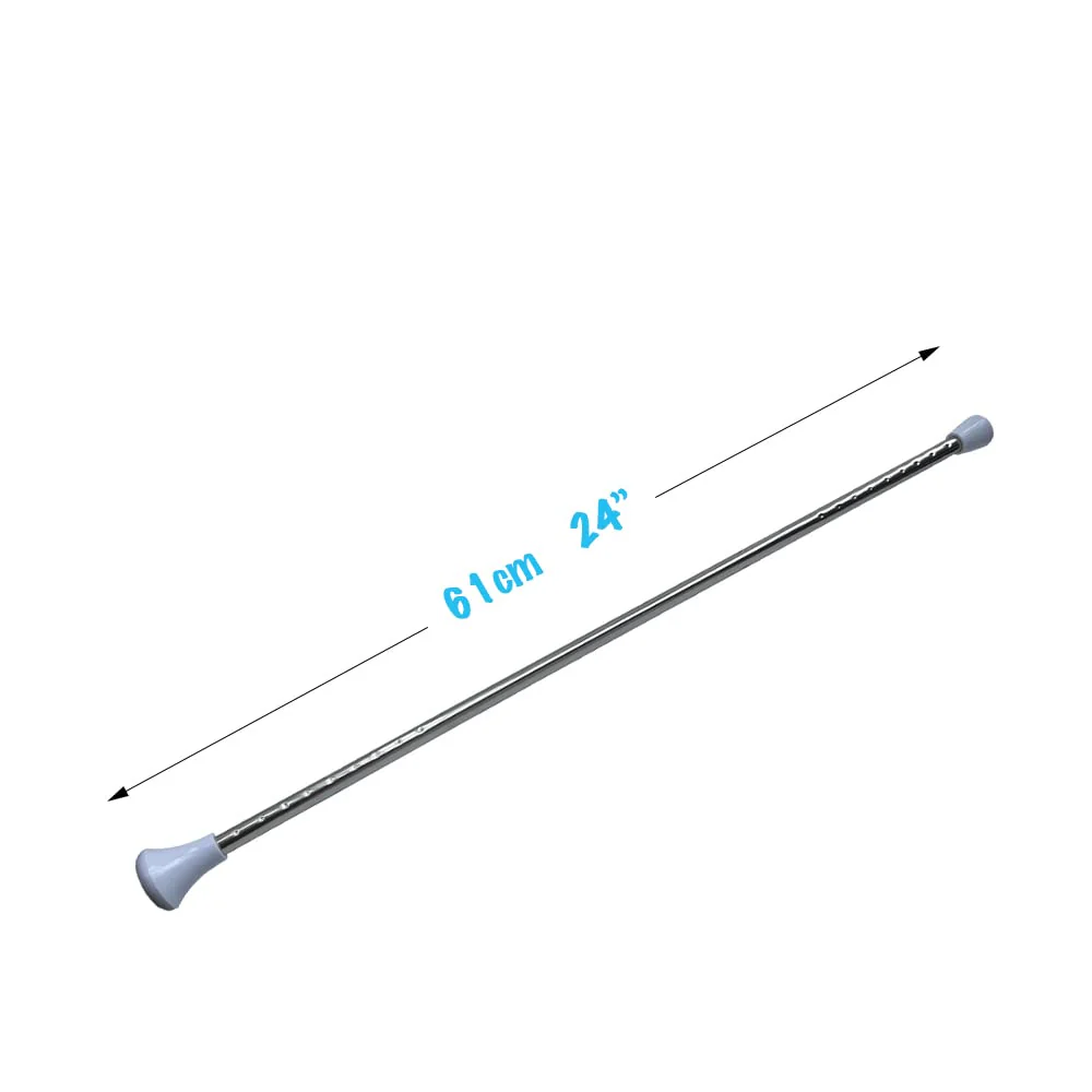 24-Inch Twirling Baton Spinning Dance Baton Metal Rhythmic Gymnastics Conducting Batons for Child in Majorette-Complete with 1 Dance Ribbon Rainbow Streamer (White,1 Pack) - Image 2