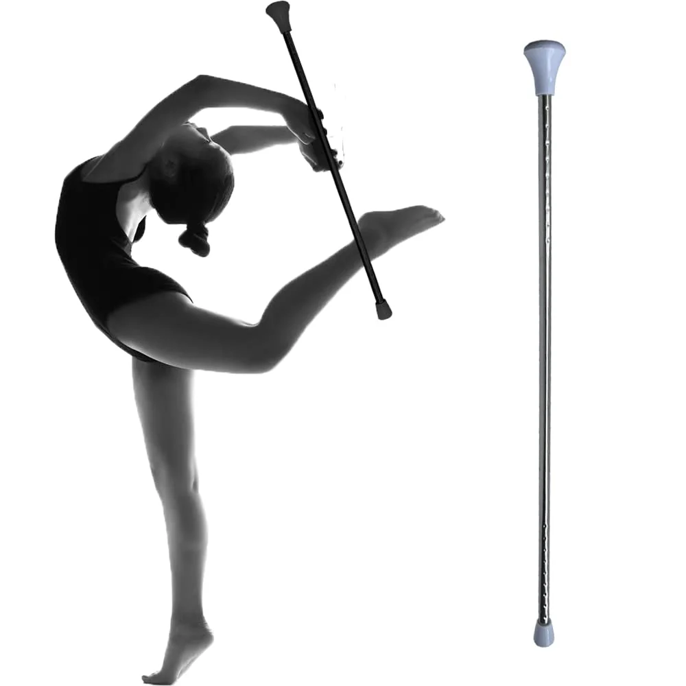 24-Inch Twirling Baton Spinning Dance Baton Metal Rhythmic Gymnastics Conducting Batons for Child in Majorette-Complete with 1 Dance Ribbon Rainbow Streamer (White,1 Pack) - Image 5