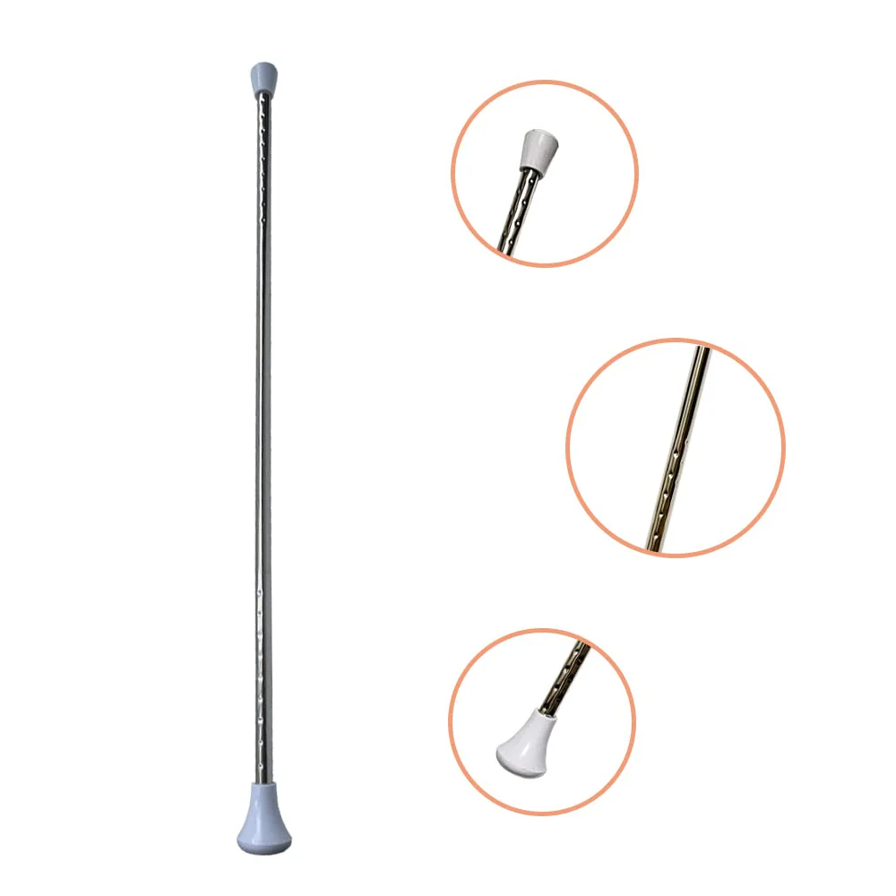 24-Inch Twirling Baton Spinning Dance Baton Metal Rhythmic Gymnastics Conducting Batons for Child in Majorette-Complete with 1 Dance Ribbon Rainbow Streamer (White,1 Pack) - Image 6