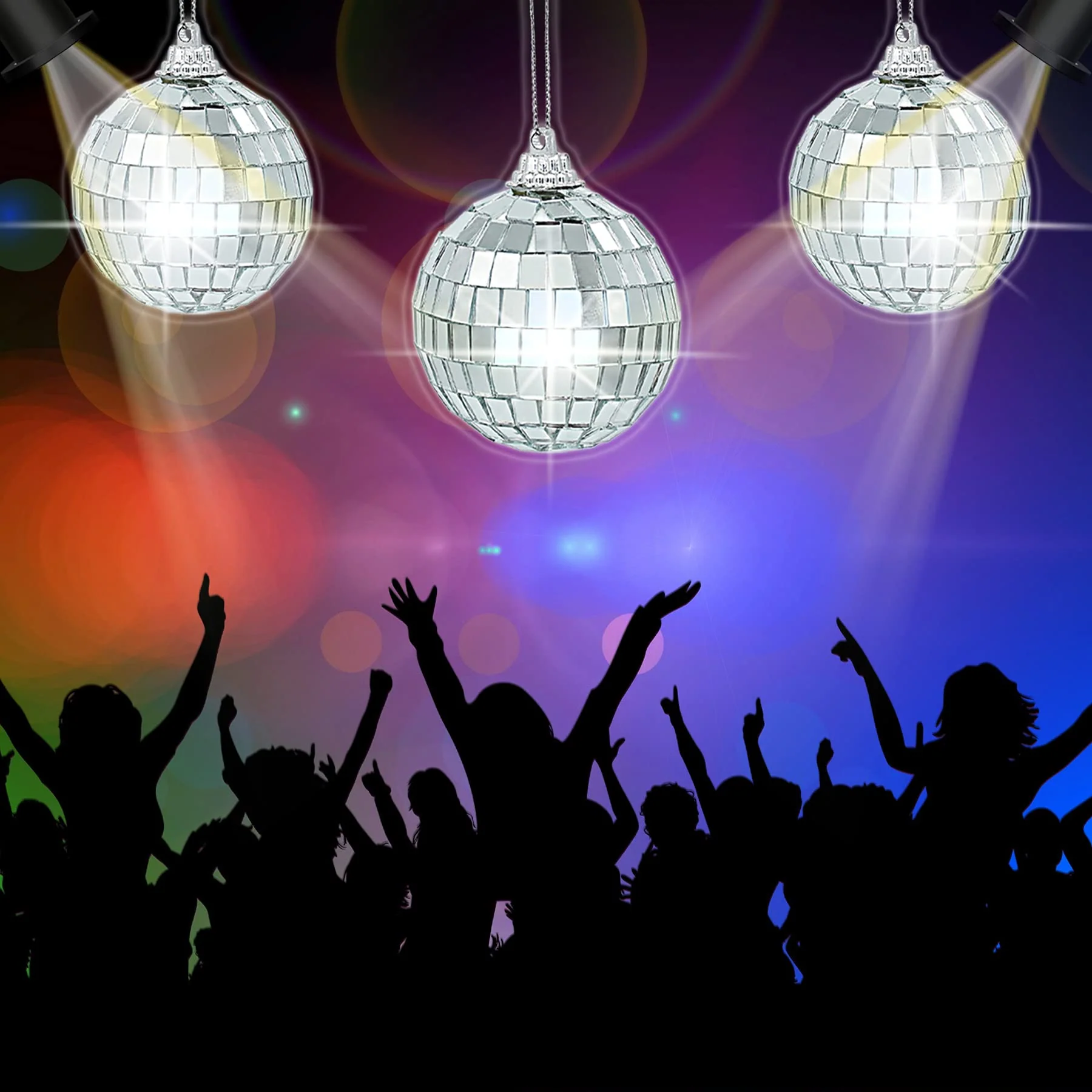 24 Pcs 2 Inches Disco Ball Ornaments Silver Mirror Balls for Christmas Tree Wedding Party Decoration 24 - Image 5