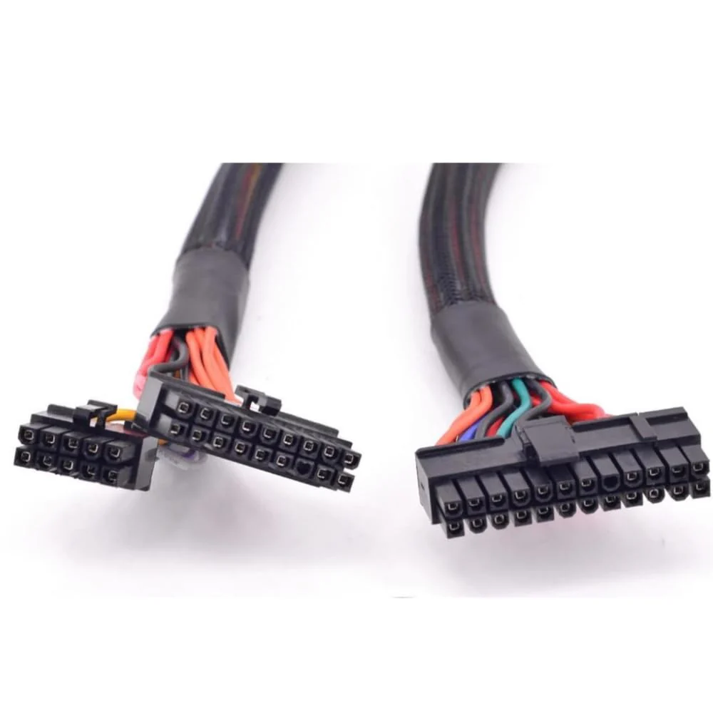 24 Pin ATX Cable for Corsair SFX RMX RMi SF HX Series PSUs, 18 Pin + 10 Pin to 24 Pin ATX PSU Power Adapter Sleeved 24.8-inch(63cm), Black - Image 2