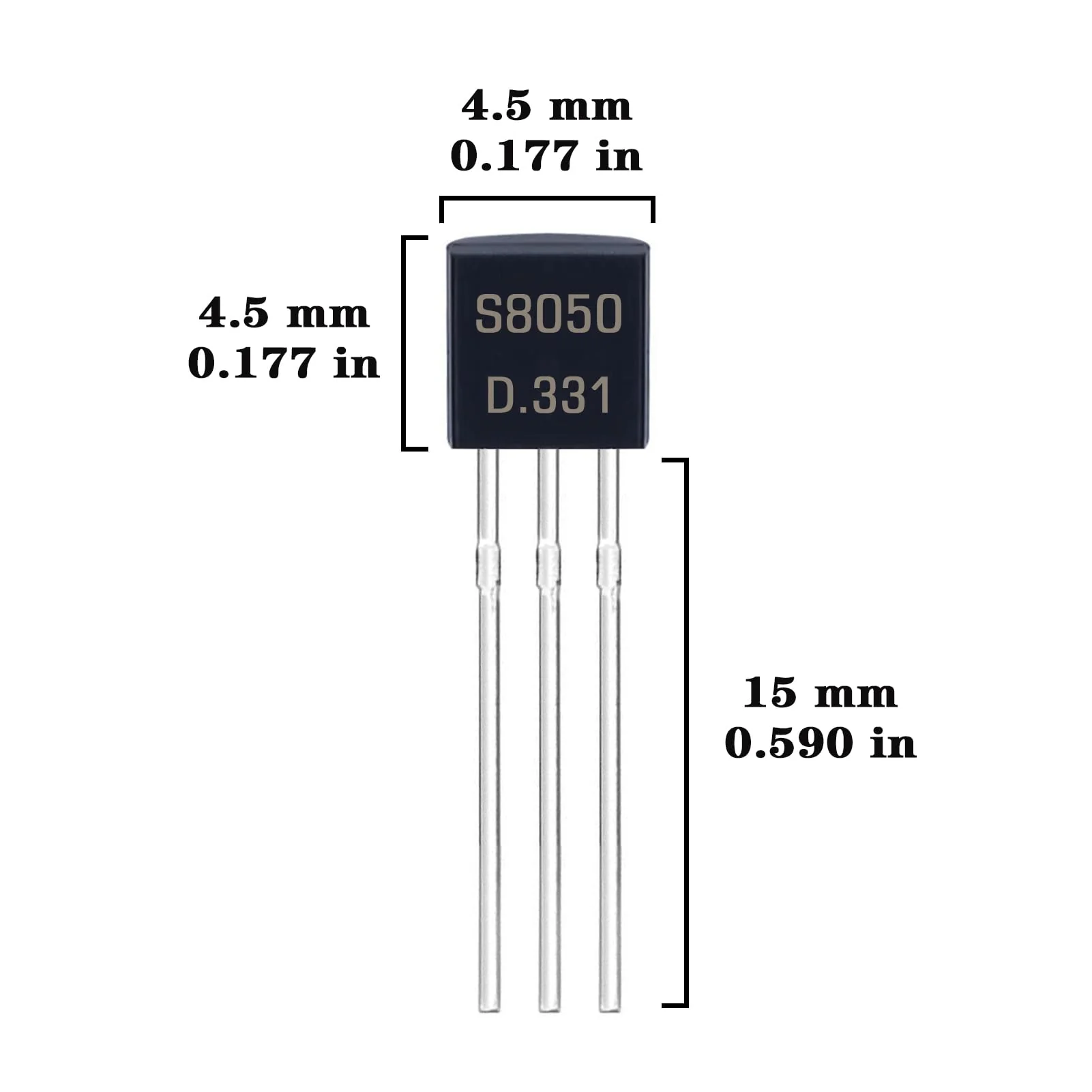 24 Values BJT Transistor Kit A1015 A733 C945 C1815 S8050 S8550 S9012 S9013 S9014 S9015 S9018 2N7000 2N2222 2N2907 2N3904 2N3906 2N5401 2N5551 BC327 BC337 BC547 BC550 BC557 BC560 Transistors - Image 3