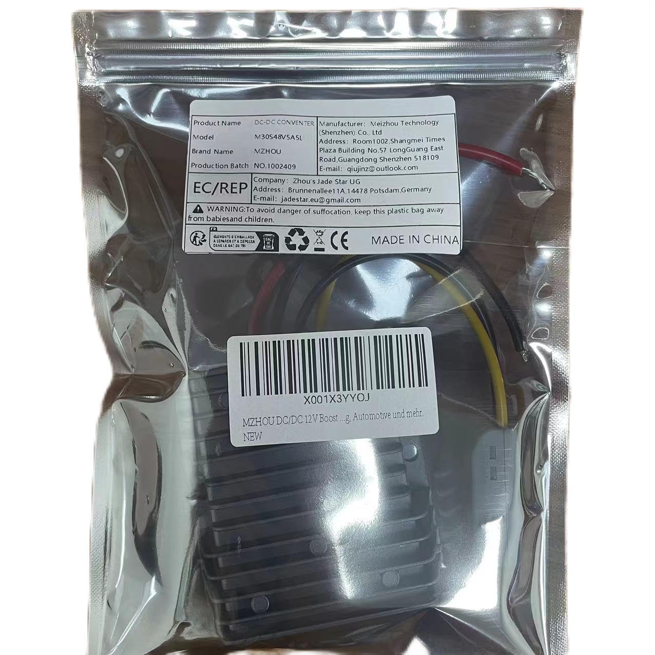 240W DC-DC Boost Converter, 12V/24V to 48V 5A Boost Transformer - Waterproof IP67,Suitable for Golf Carts, Solar Panels, Electric Scooters, Overload/Short Circuit Protection Grey-DC 12V to 48V5A - Image 8