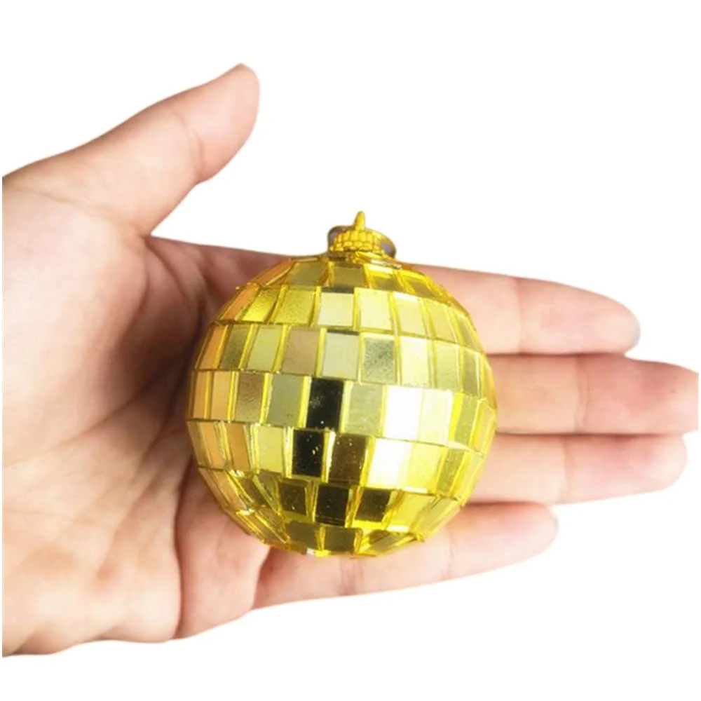 24Pcs 1-1/8Inch Mirror Balls - Disco Ball Decoration - Christmas Tree Wedding Birthday Party Accessories Disco Decorative Mirror Ball (Gold) - Image 4