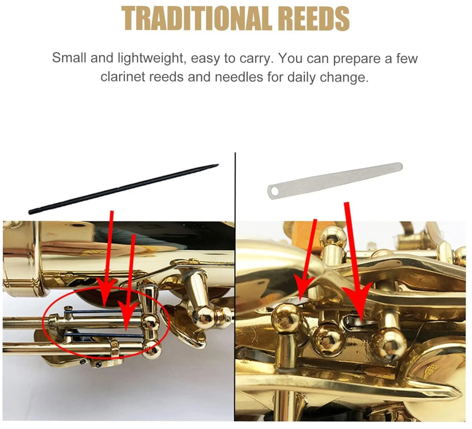 24pcs Saxophone Needle Springs, 4 Reed leaf for Saxophone Clarinet Flute Woodwind Instruments Repair Accessory - Image 5