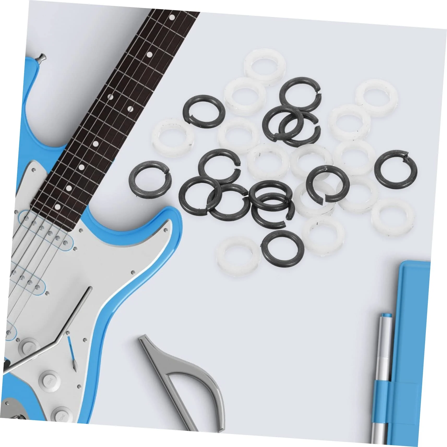 24pcs Tool Tuning Machine Gasket Guitar peg Tuner Washer Plastic Hook up Tuner Washer Key Electric Guitar Accessories knob bass Accessories Metal Stuff Ukulele - Image 4