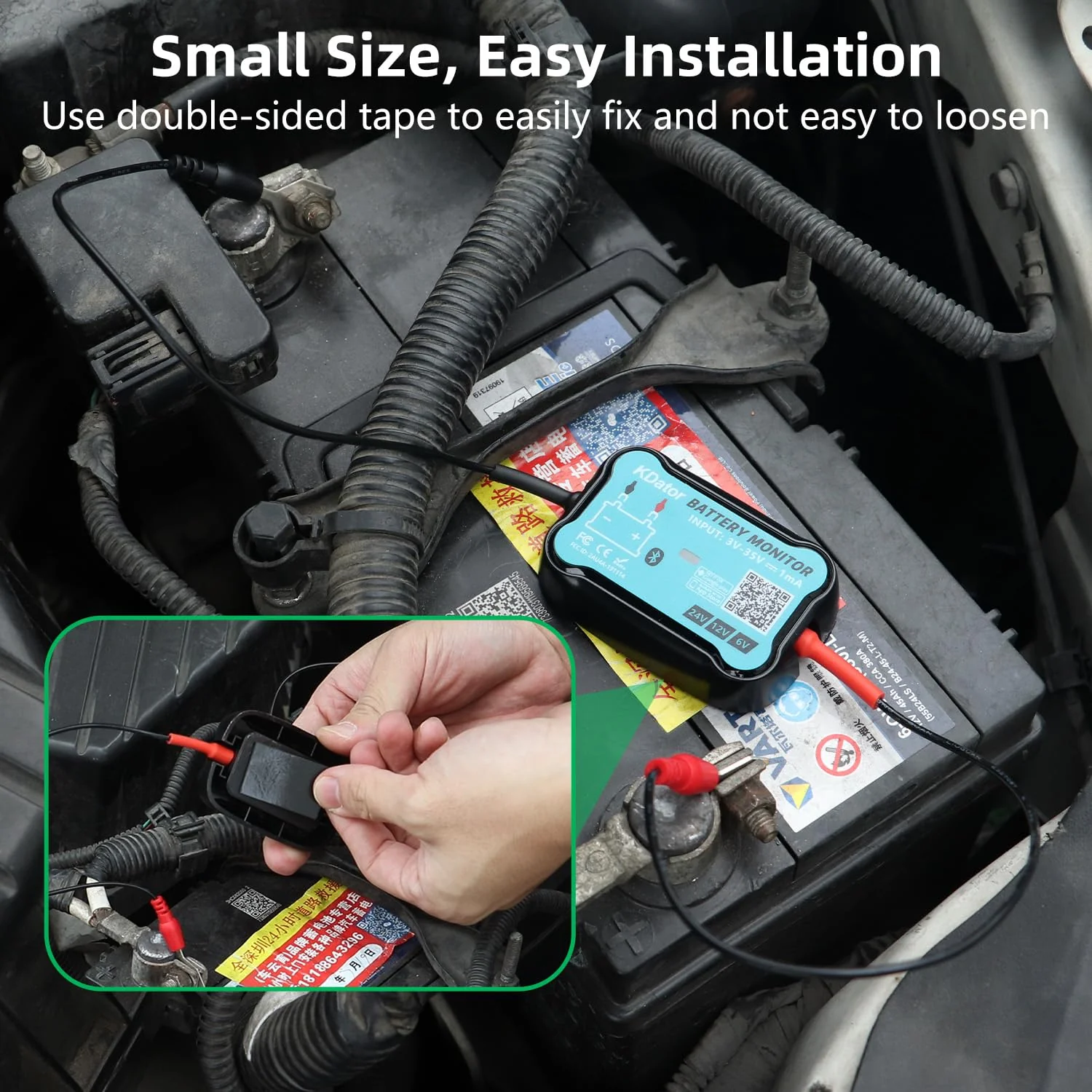 24V 12V 6V Bluetooth Battery Monitor BM7–Work for All Lead-Acid & Lithium Battery with Charging, Cranking System Test & Auto Alarm – Waterproof Voltmeter for Cars, Vans, Trucks, Motorcycles, Boats For 6V-24V Lead-Acid & Lithium Battery - Image 7