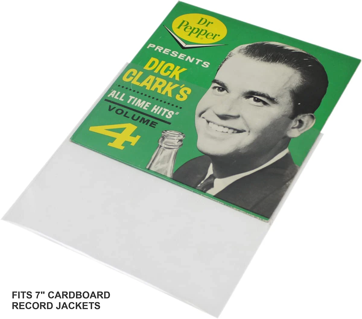 (25) 7" Slim Fit Record Outer Sleeves - 3 Mil Thick Polyethylene - 7 7/16" x 7 1/4" #07SE03 - Image 2