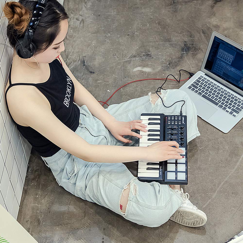 25-Key MIDI Keyboard Panda mini Portable Mini Drum Pad MIDI Controller, USB - Image 7