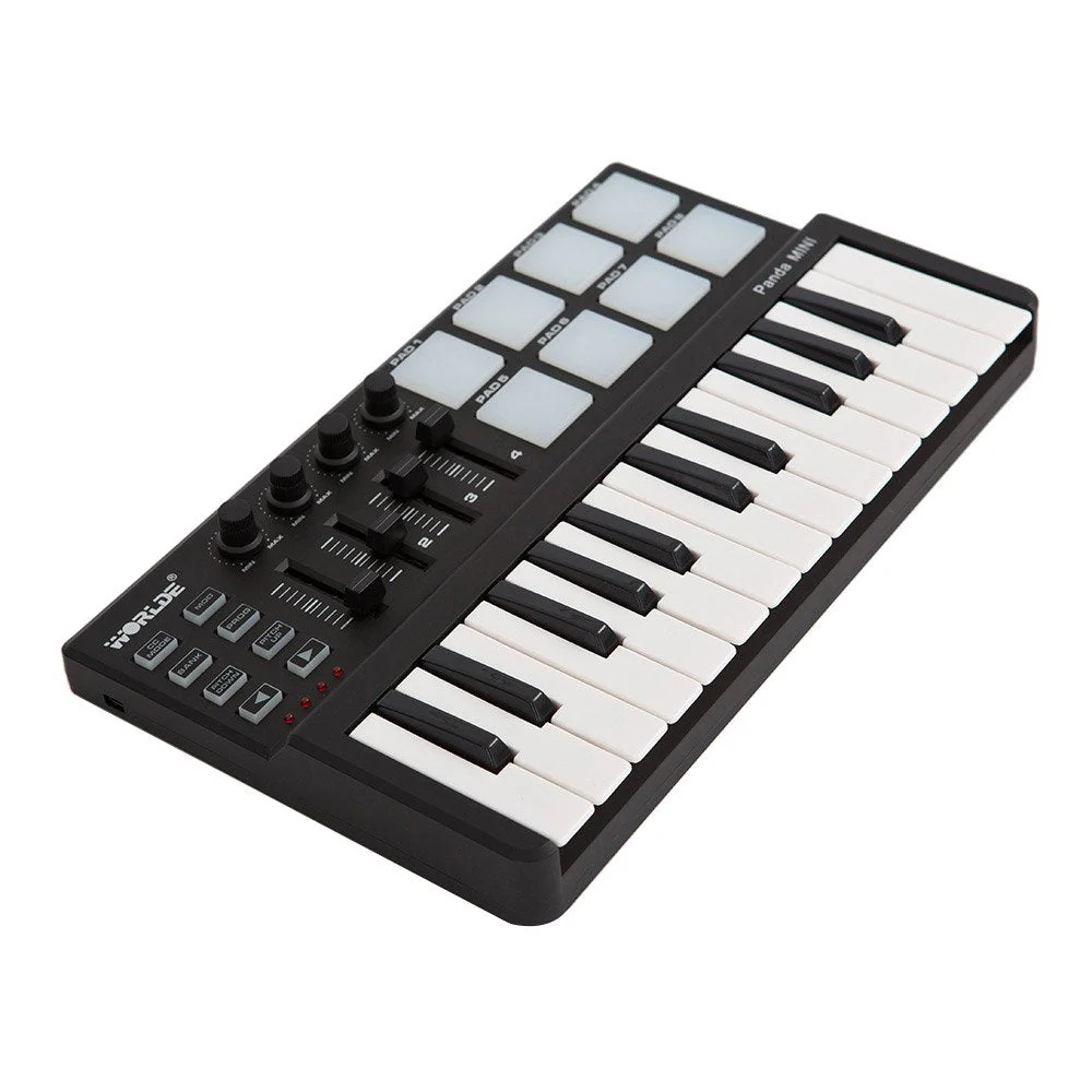 25-Key MIDI Keyboard Panda mini Portable Mini Drum Pad MIDI Controller, USB - Image 9