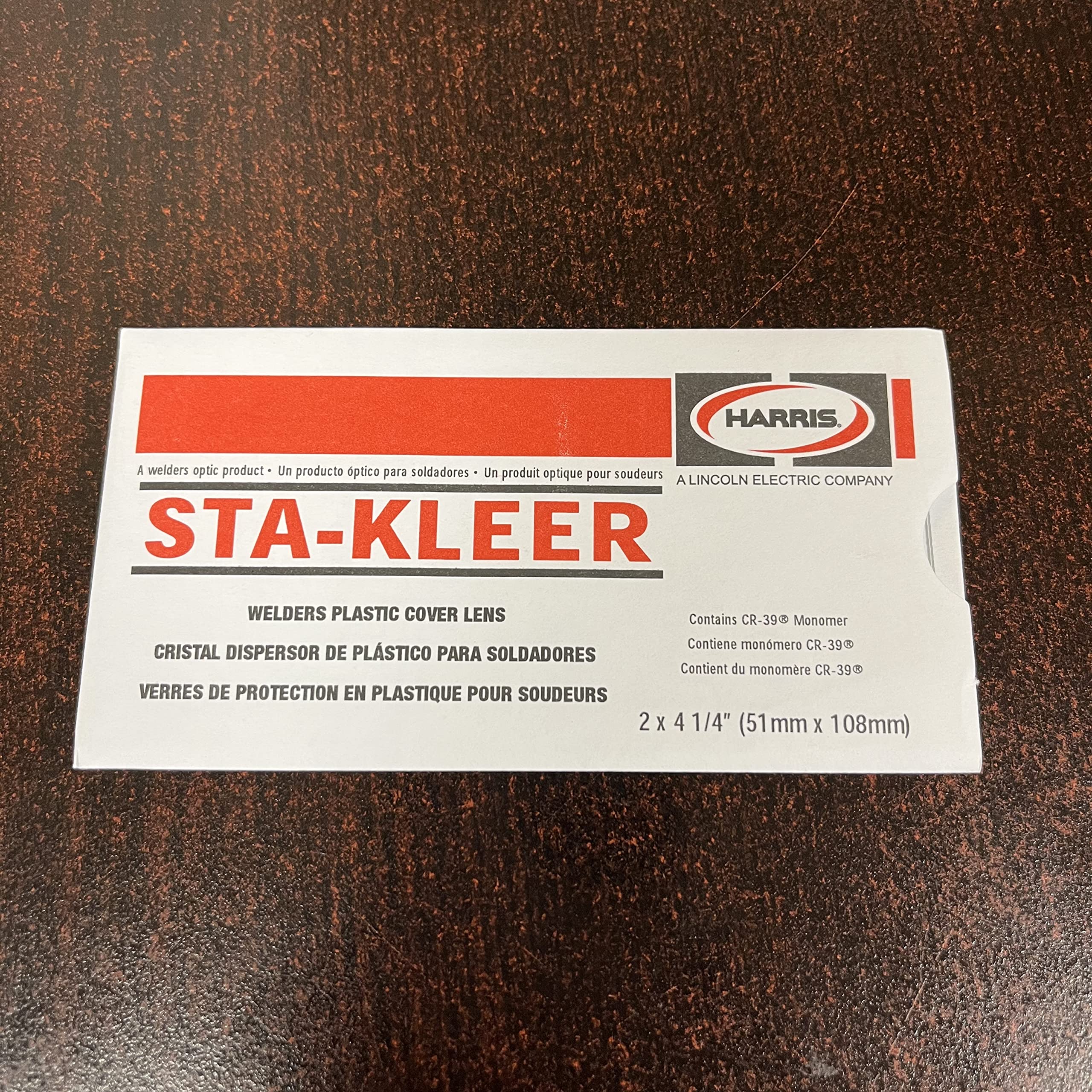 25 pack - Harris Welding Helmet/Hood Clear Lens Cover 2" x 4.25", 1010010 - Image 2