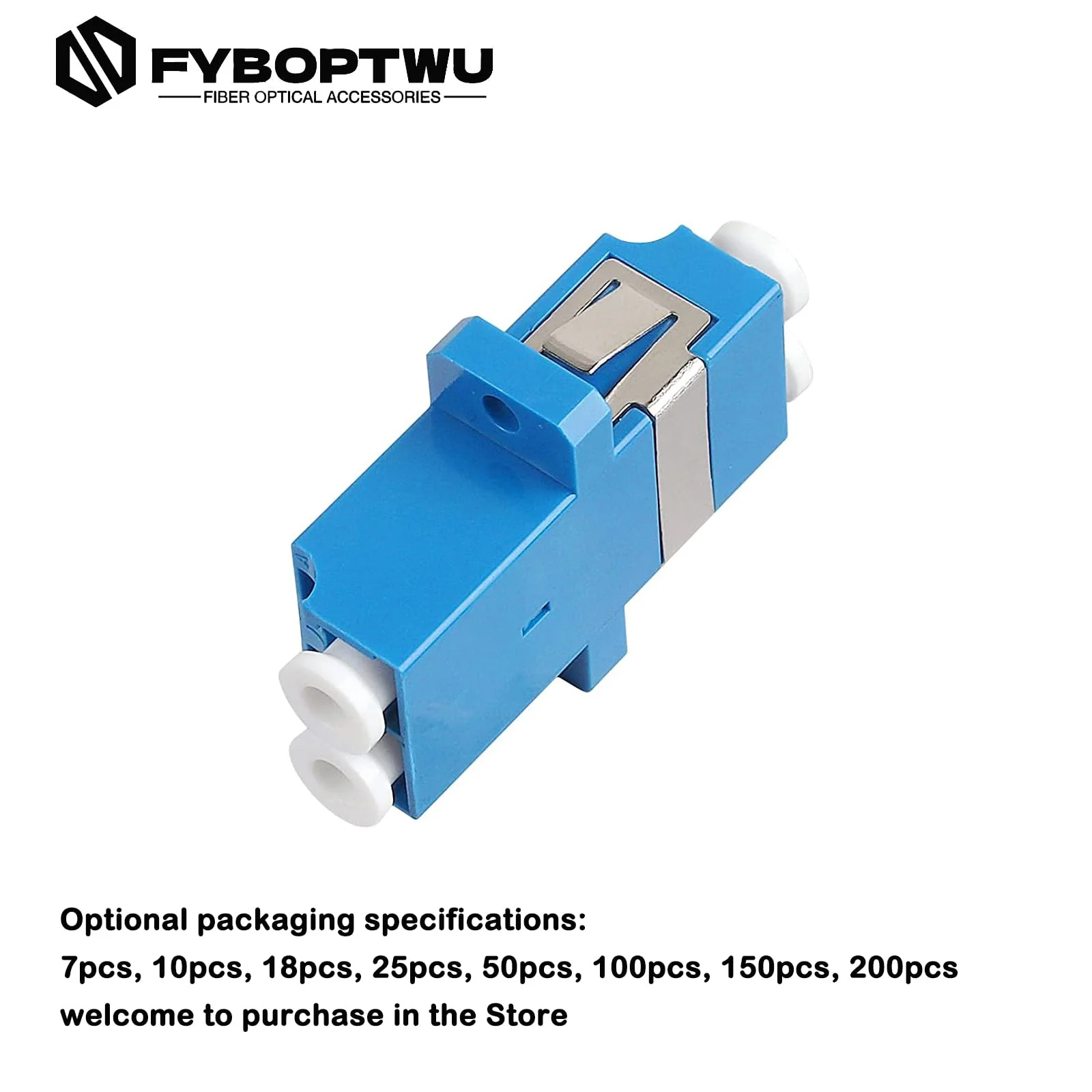 25 pcs LC Fiber Optic Coupler Adapter LC to LC Coupler Duplex Singlemode (SM) Fiber Optic Cable Adapter LC-LC Duplex Single Mode Connector LC Duplex SM 25pcs - Image 2