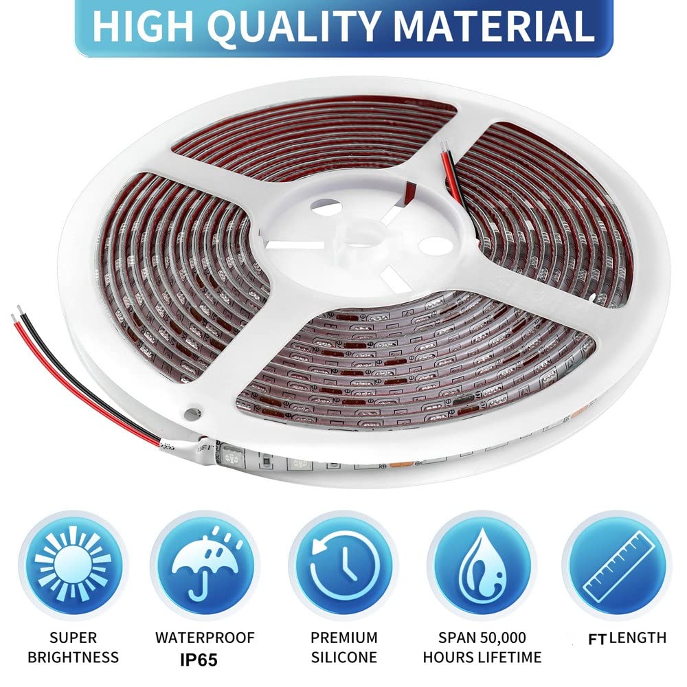 25FT RV Underglow Led Lights Kit, 12V Camper Underbody Lights for Motorhome Travel Trailer Concession Stands Food Trucks, RV Awning Light, RV Led Strip Lights (White) White - Image 2