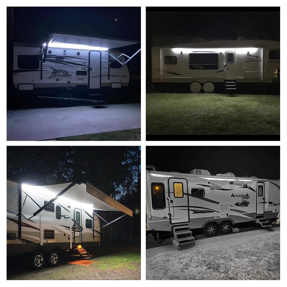 25FT RV Underglow Led Lights Kit, 12V Camper Underbody Lights for Motorhome Travel Trailer Concession Stands Food Trucks, RV Awning Light, RV Led Strip Lights (White) White - Image 6