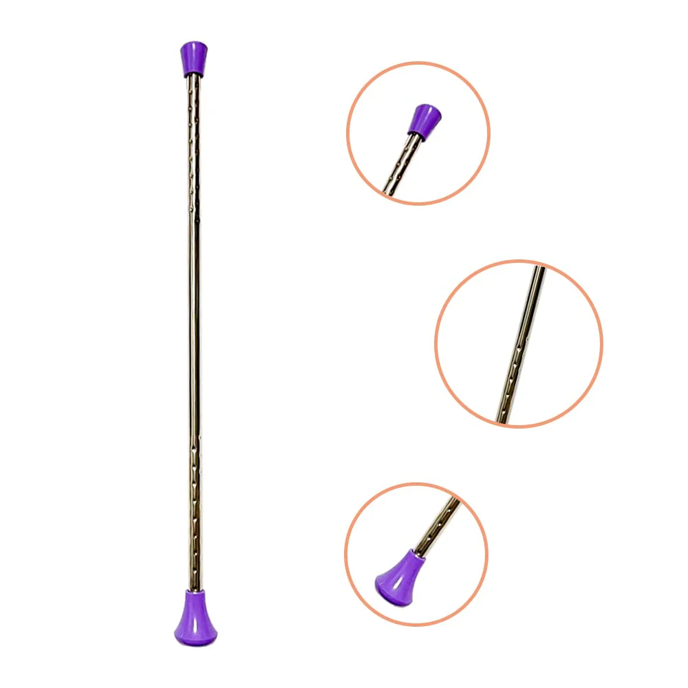 26-inch Twirling Baton Spinning Dance Baton Metal Rhythmic Gymnastics Conducting Batons for Child in Majorette-Complete with 1 Dance Ribbon Rainbow Streamer Purple,1 Pack - Image 6