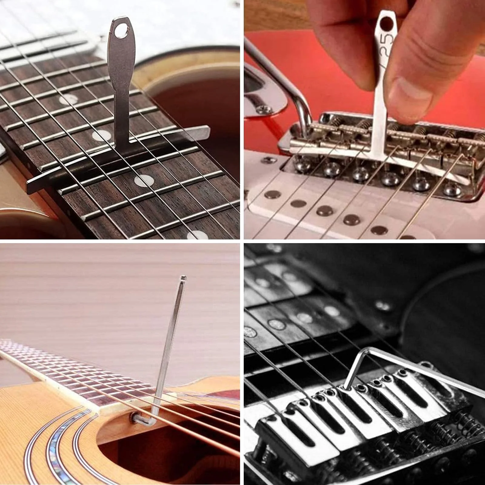 27Pcs Guitar Tool Kit,Guitar Accessories Gifts for Men,Guitar Repair Kit,Luthier Tools,Guitar Setup Kit for Ukulele Bass Mandolin Banjo Guitar,Guitar Maintenance Kit with Carry Bag Update Kit-27PCS - Image 3