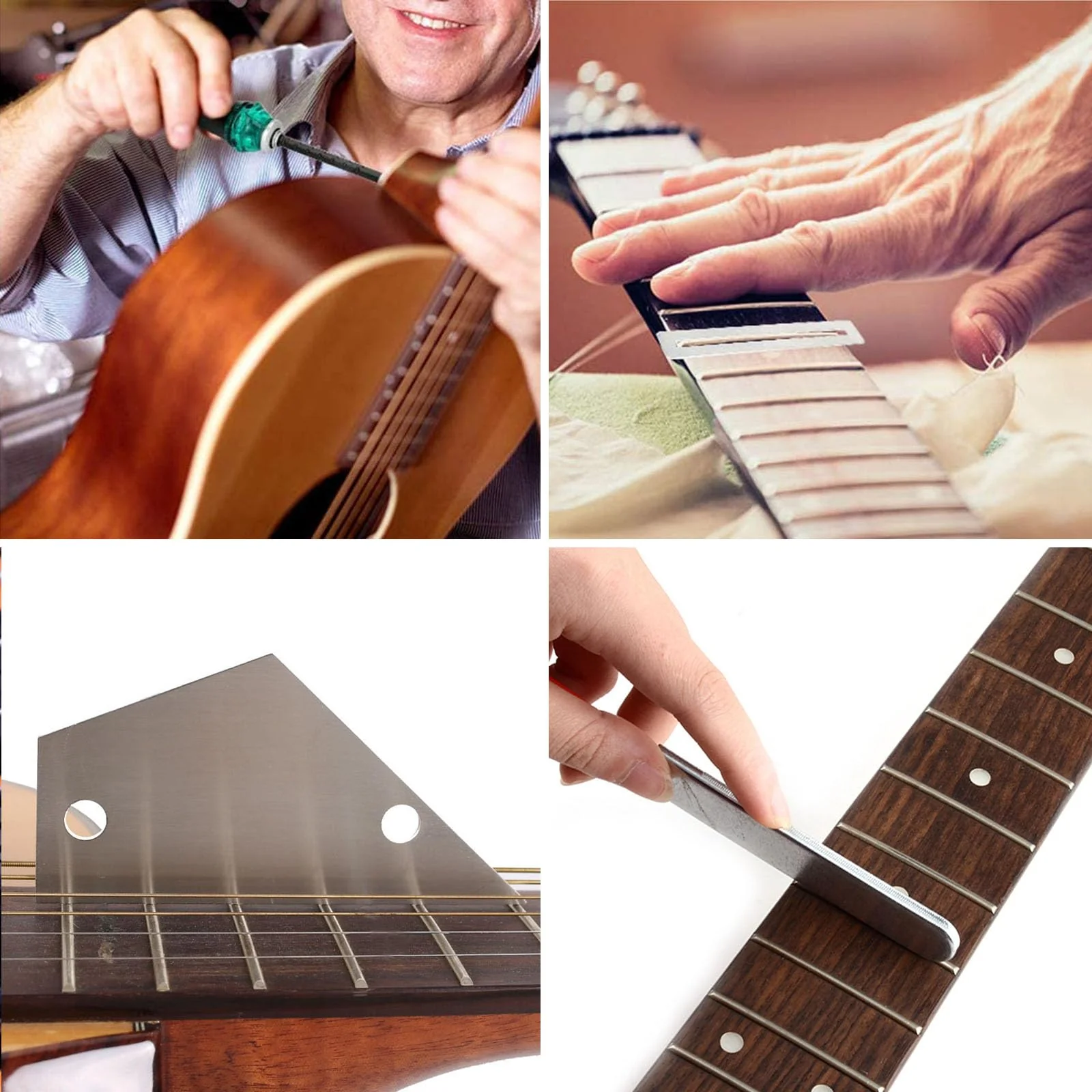 27Pcs Guitar Tool Kit,Guitar Accessories Gifts for Men,Guitar Repair Kit,Luthier Tools,Guitar Setup Kit for Ukulele Bass Mandolin Banjo Guitar,Guitar Maintenance Kit with Carry Bag Update Kit-27PCS - Image 4