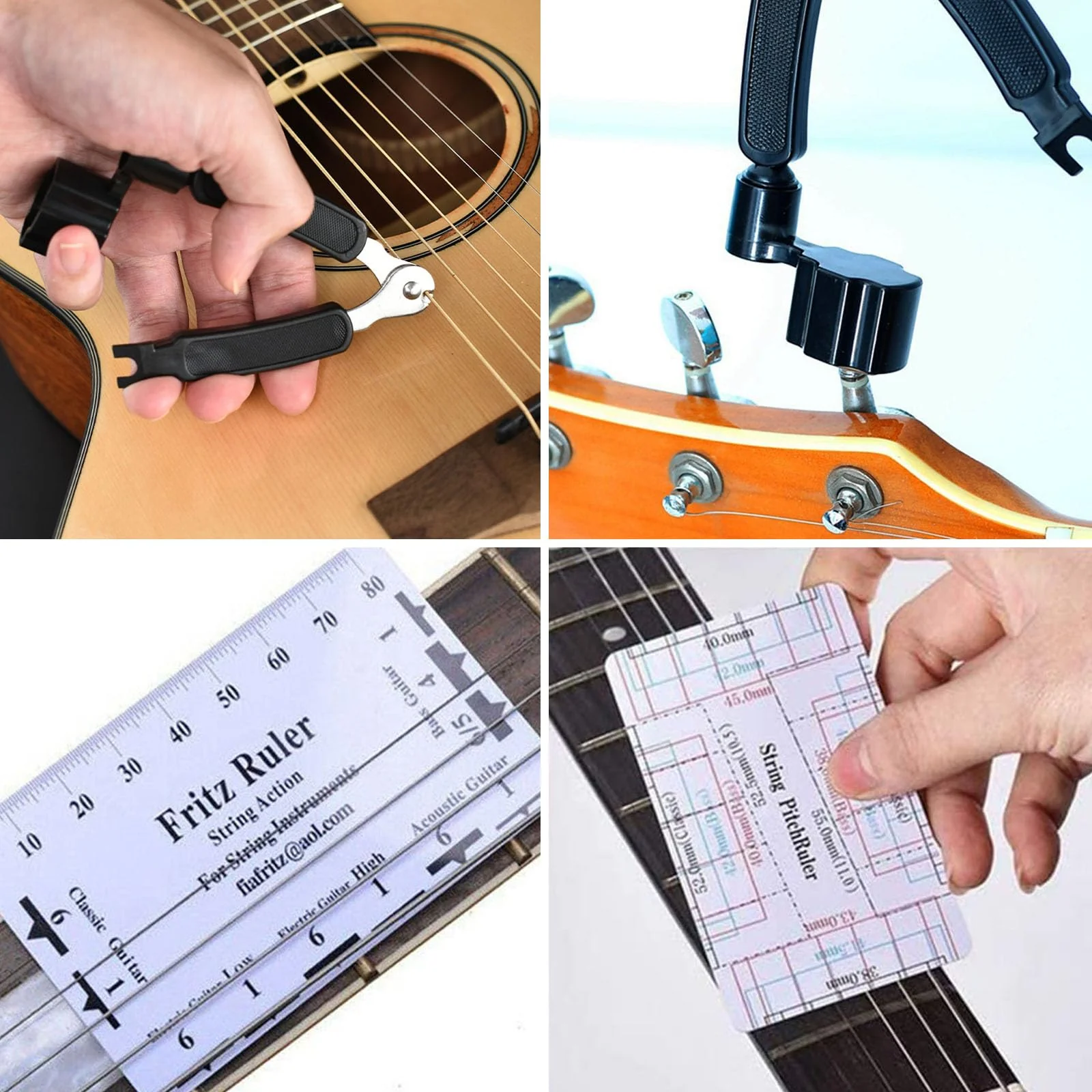 27Pcs Guitar Tool Kit,Guitar Accessories Gifts for Men,Guitar Repair Kit,Luthier Tools,Guitar Setup Kit for Ukulele Bass Mandolin Banjo Guitar,Guitar Maintenance Kit with Carry Bag Update Kit-27PCS - Image 5