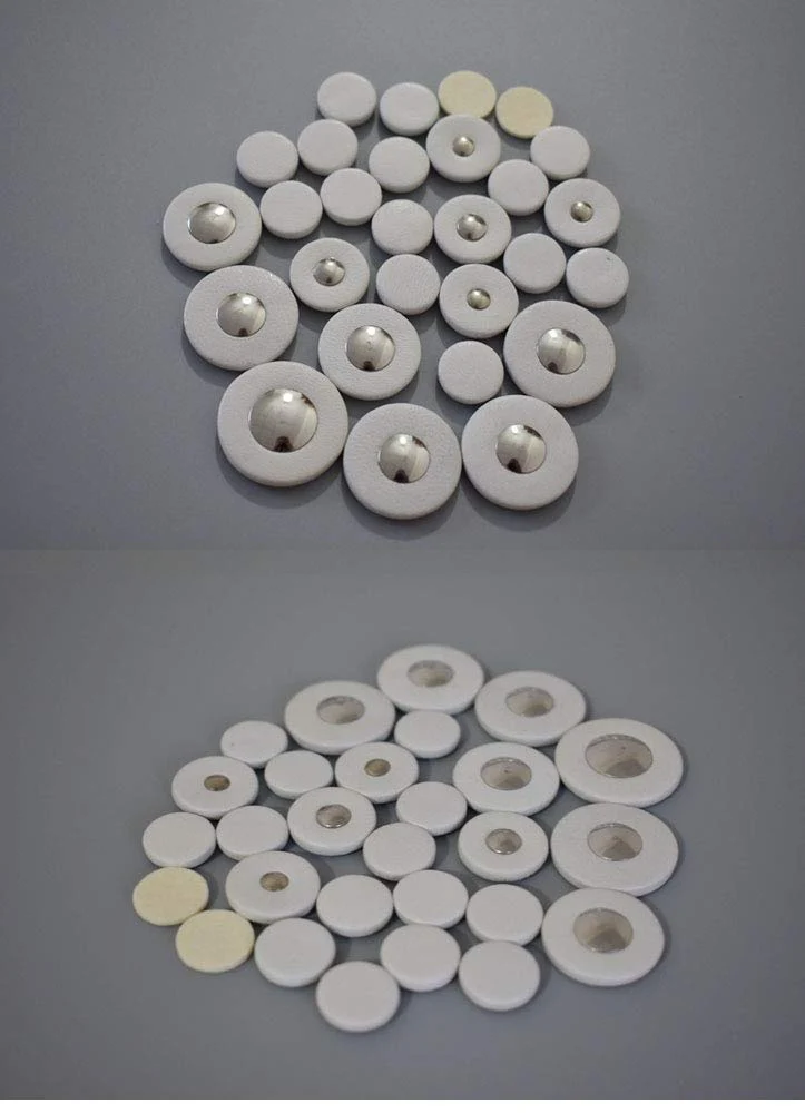 28 Pieces Clarinet Pads Replacement Set Bass Clarinet Woodwind Instrument Pads White 16MM-30.6MM - Image 3