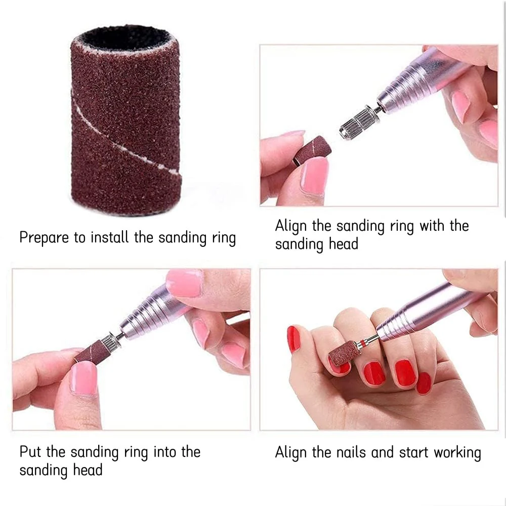 287 Piece Sanding Sleeve Set for Dremel Sanding Attachments 80/120/180 Grit Sanding Drum with Free Box Including 285 Pieces Sanding Belt Sleeves and 2 Pieces Sanding Roller - Image 4