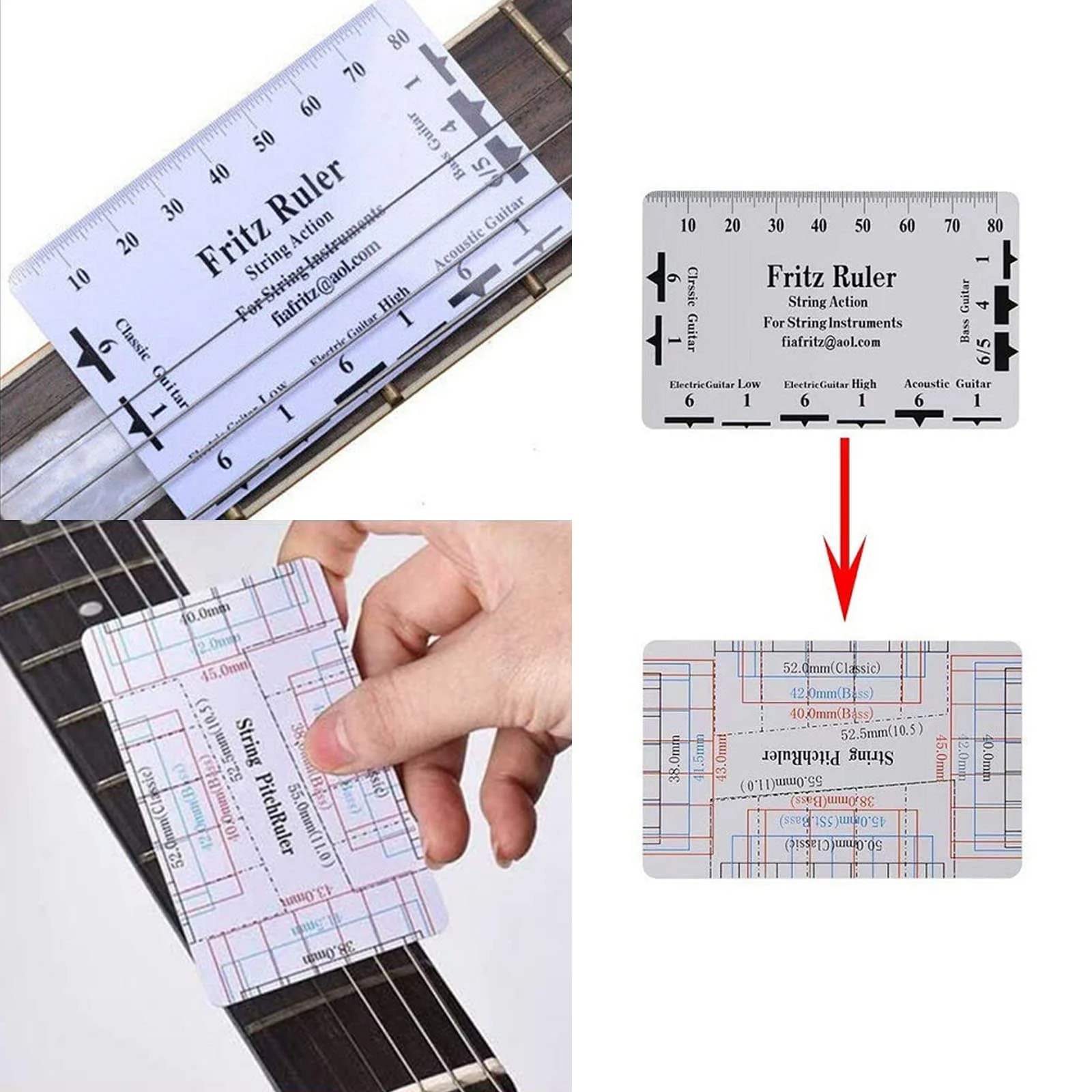 28PCS Guitar Tool Kit,Guitar Repair Tools Kit,Professional Guitar Repairing Maintenance Tool Kit with Wire Plier String Organizer Fingerboard Protector Hex Wrenches Files String Action Ruler Spanner 28PCS - Image 6