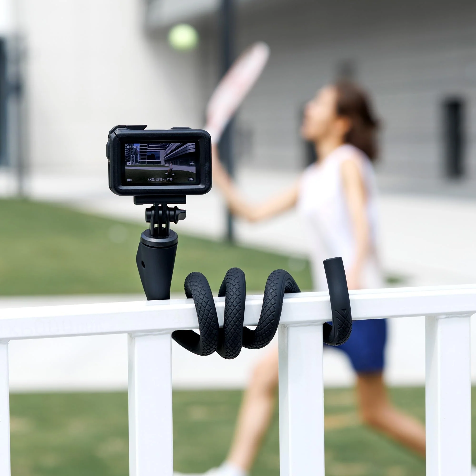 29.5'' Magnetic Flexible Gooseneck Phone Mount Holder for iPhone 17 16 15 Pro Max & Action Camera,Long Arm Bendable Selfie Stick Cell Phone Stand with 1/4"20 for Stroller Treadmill Gym Shopping Cart Wrap Around Holder - Image 9